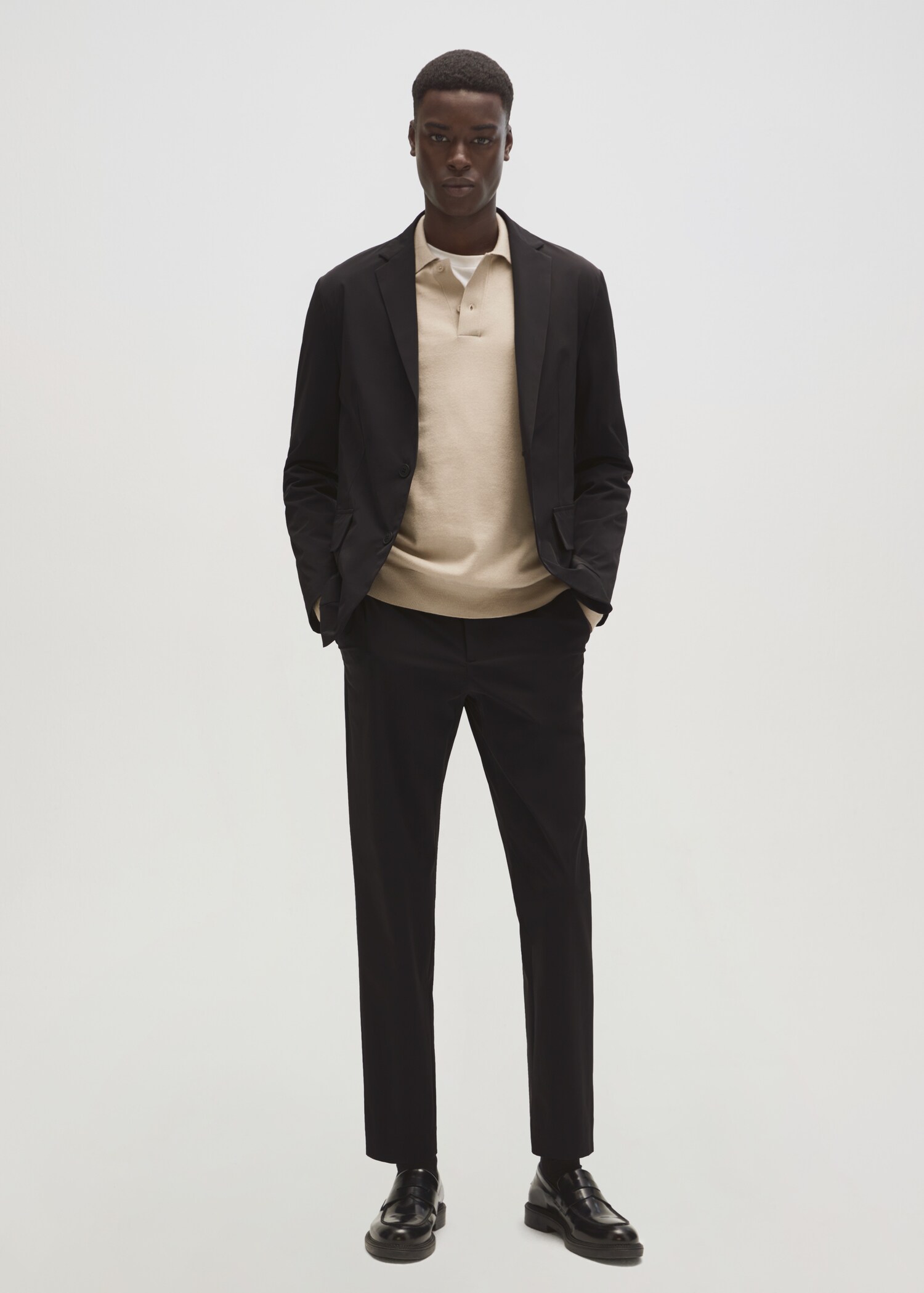 Slim-fit stretch suit trousers - Details of the article 7