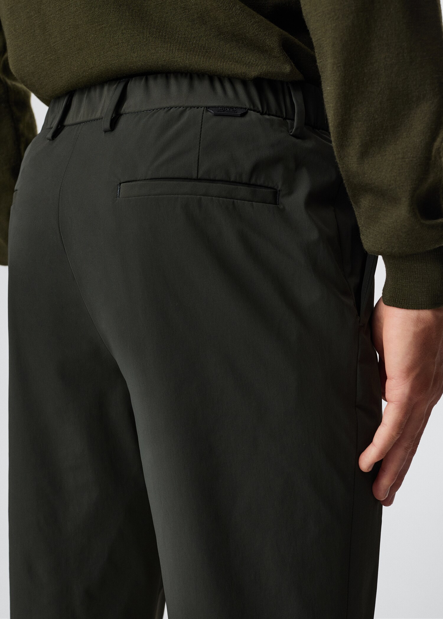 Slim-fit stretch suit trousers - Details of the article 1