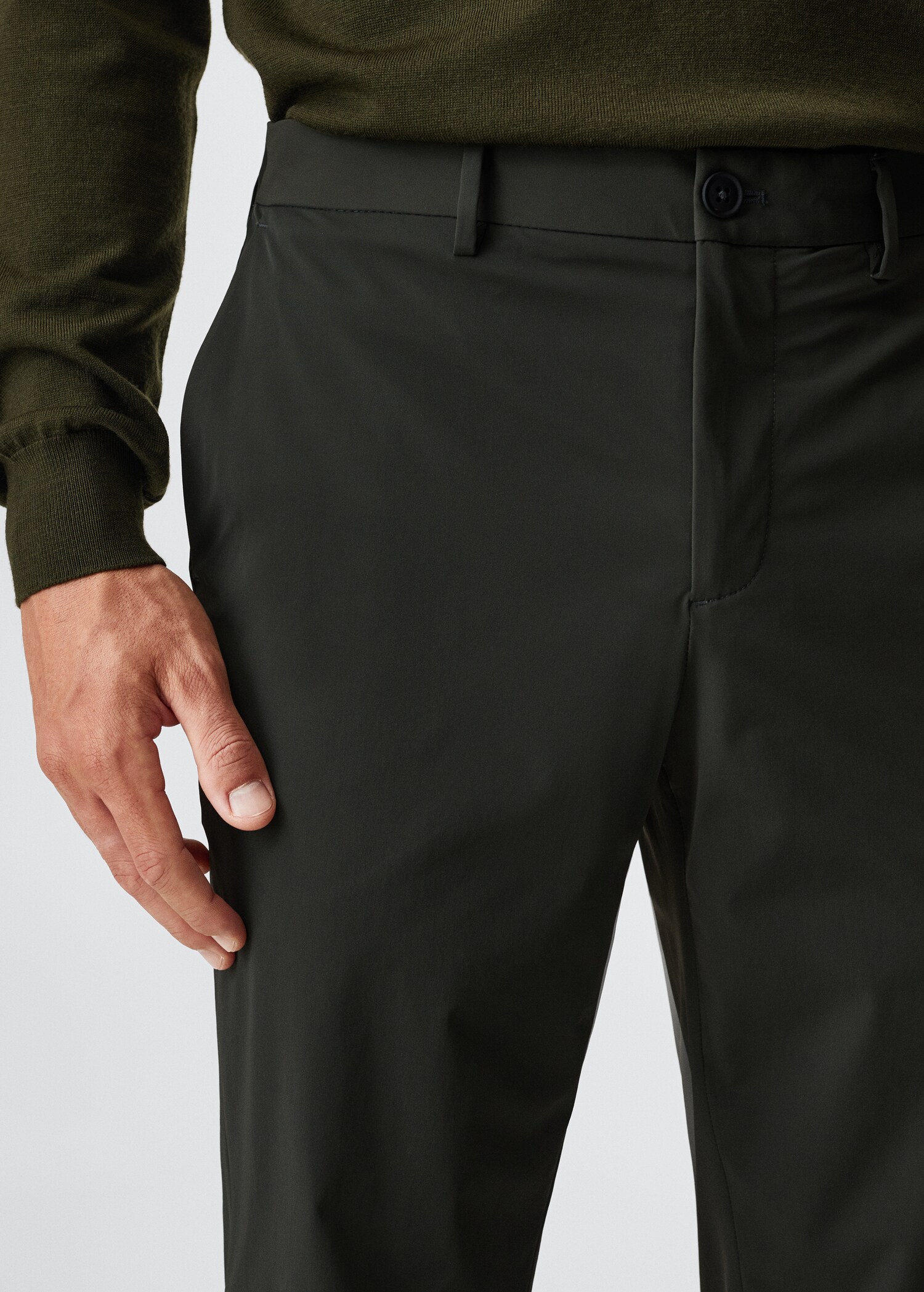 Slim-fit stretch suit trousers - Details of the article 4