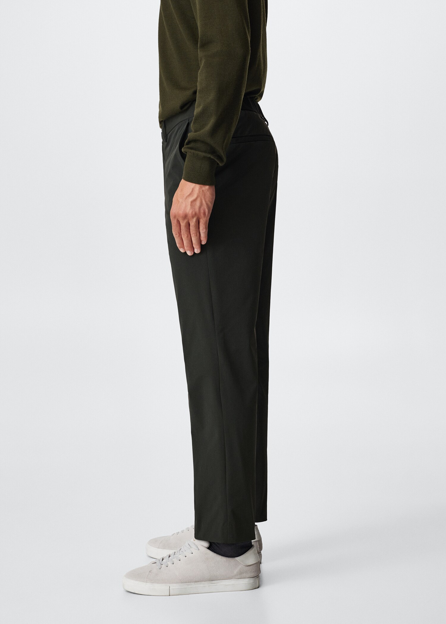 Slim-fit stretch suit trousers - Details of the article 6