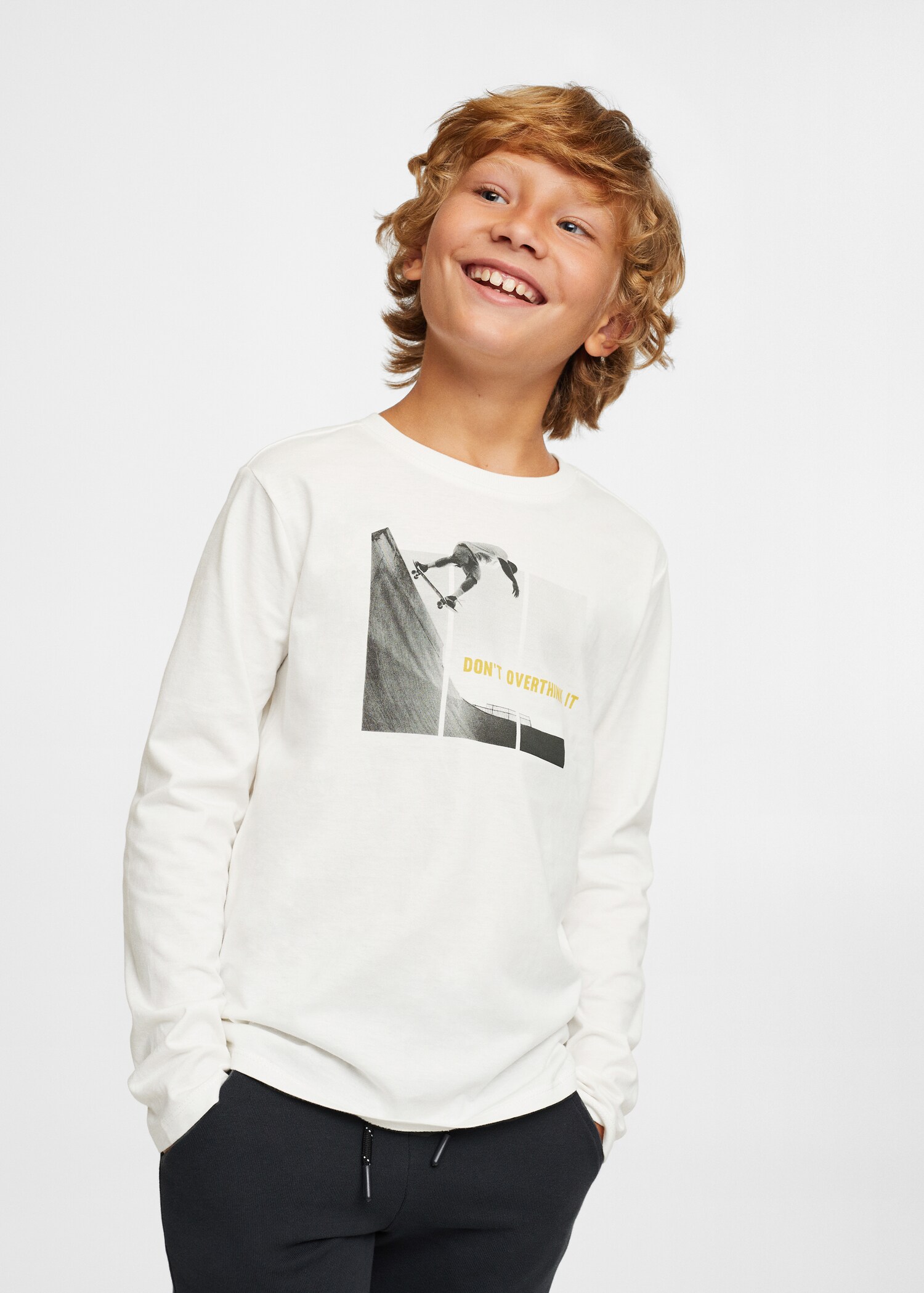 Printed long sleeve t-shirt - Medium plane
