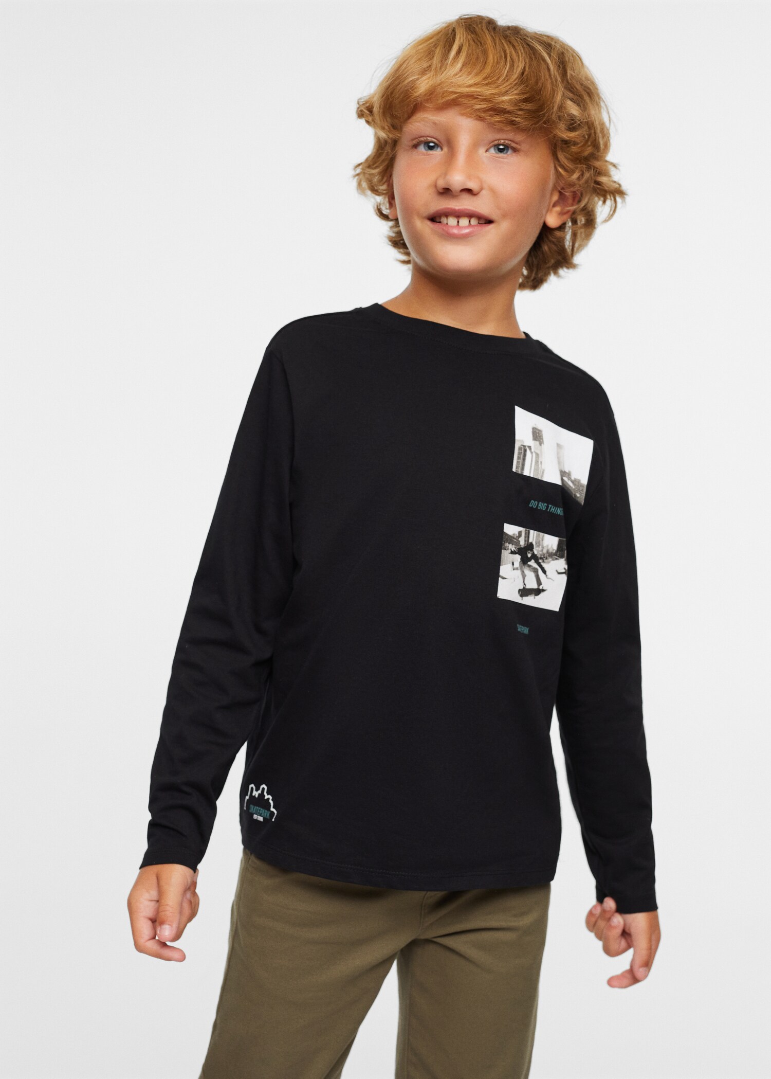Printed long sleeve t-shirt - Medium plane