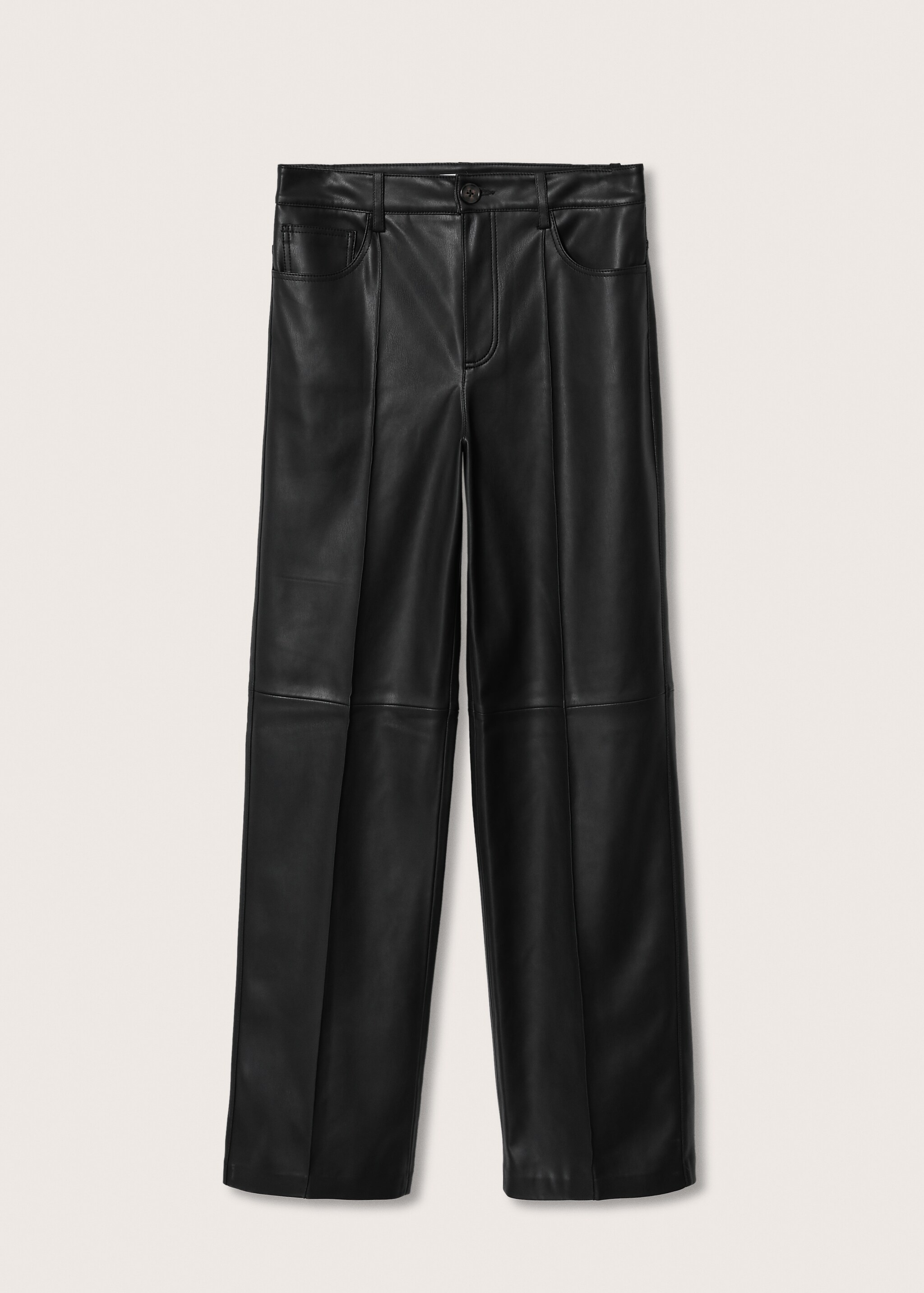 Leather effect high waist pant - Article without model