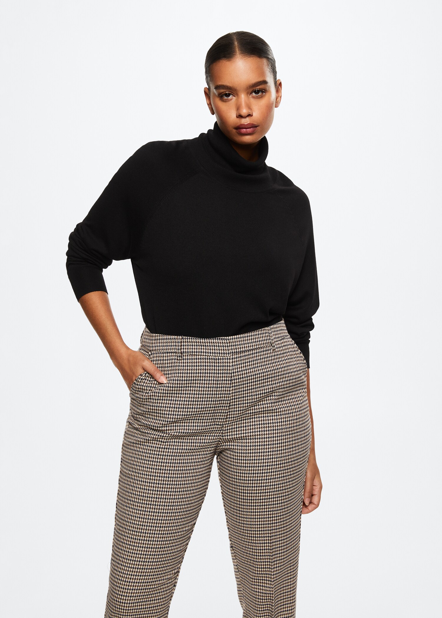 Skinny houndstooth suit trousers - Details of the article 4