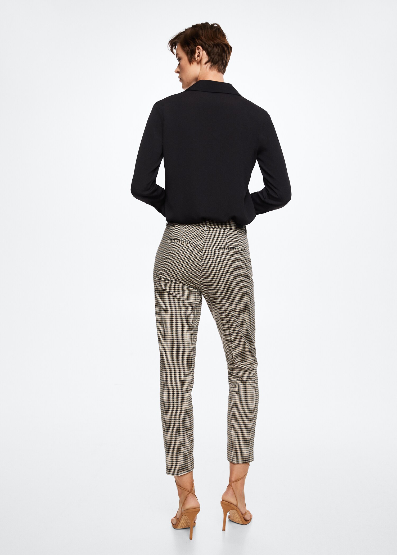 Skinny houndstooth suit trousers - Reverse of the article