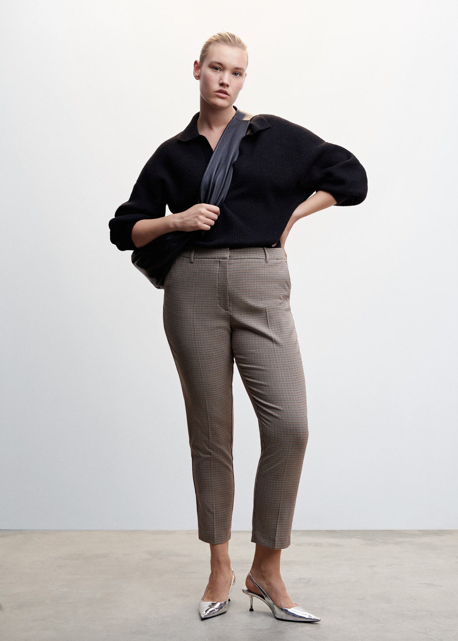 Skinny houndstooth suit trousers - Details of the article 3