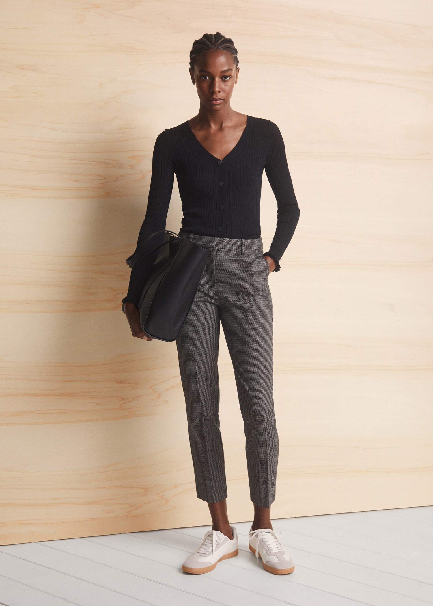 Skinny houndstooth suit trousers - Details of the article 6