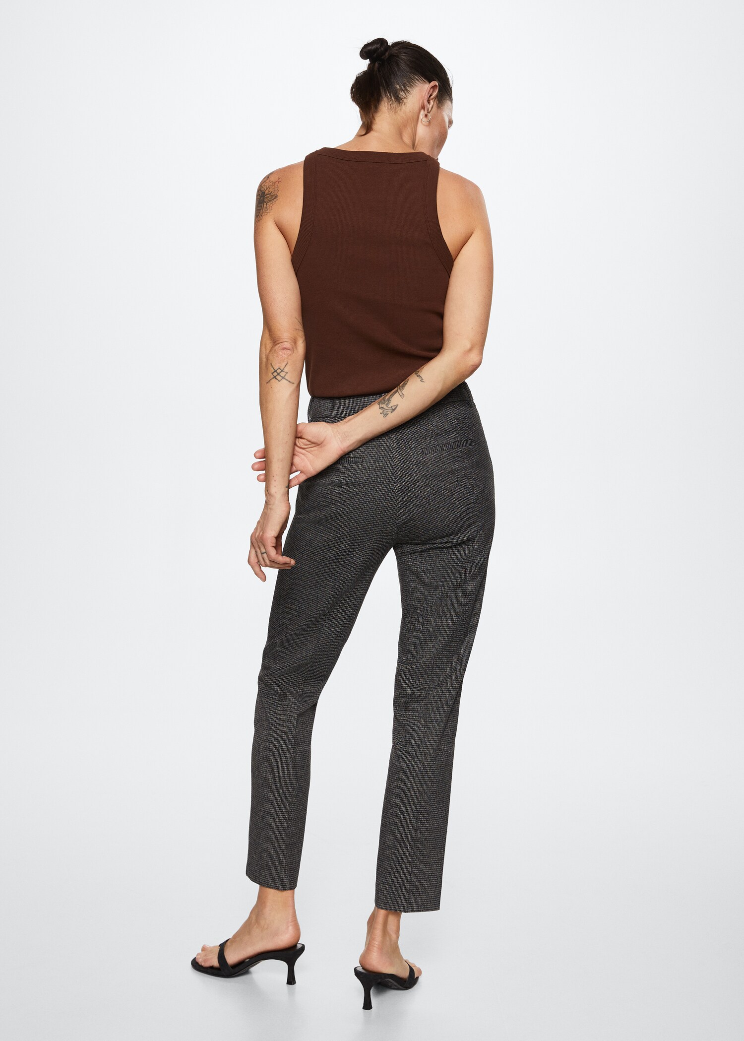 Skinny houndstooth suit trousers - Reverse of the article