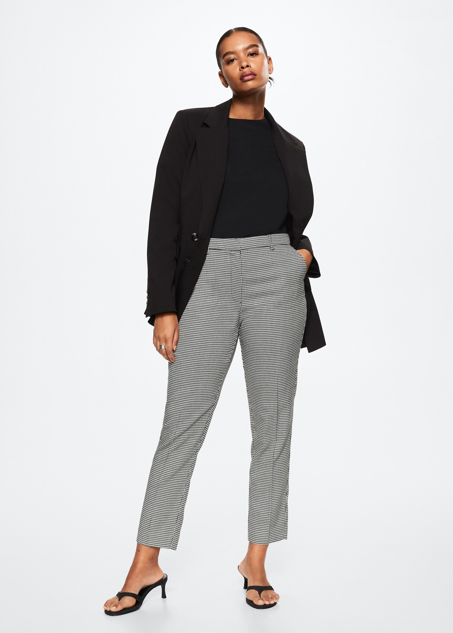 Skinny houndstooth suit trousers - Details of the article 3
