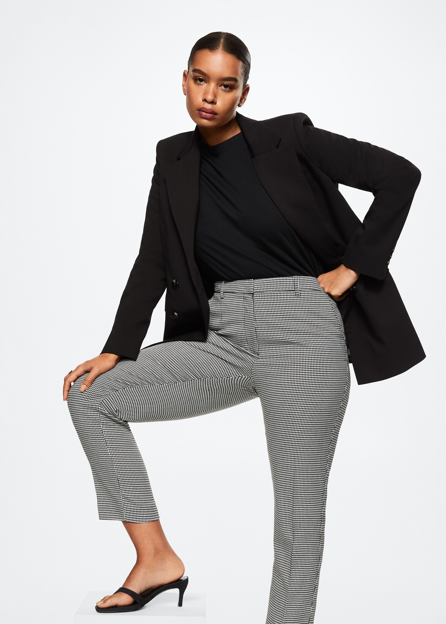 Skinny houndstooth suit trousers - Details of the article 5