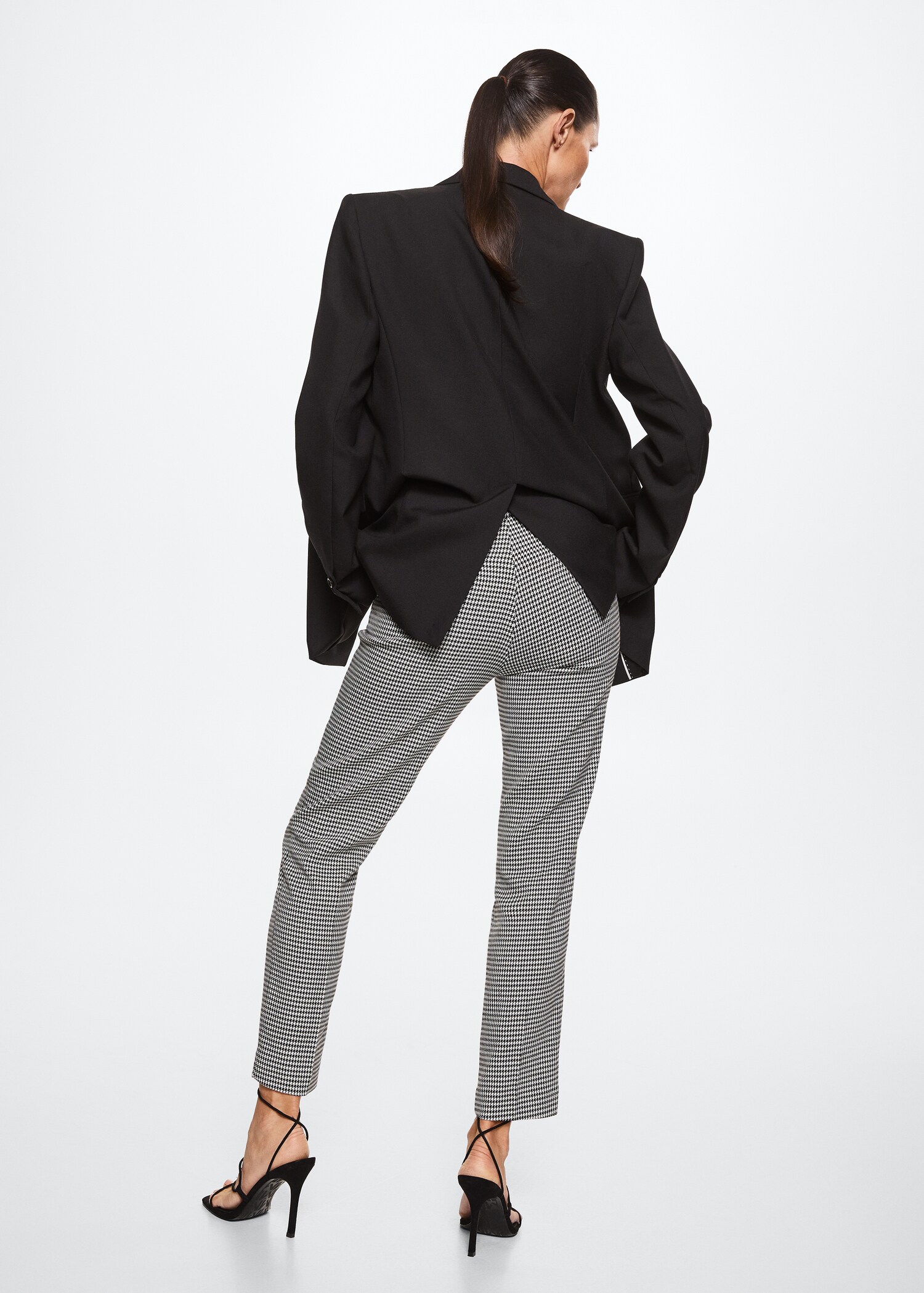 Skinny houndstooth suit trousers - Reverse of the article