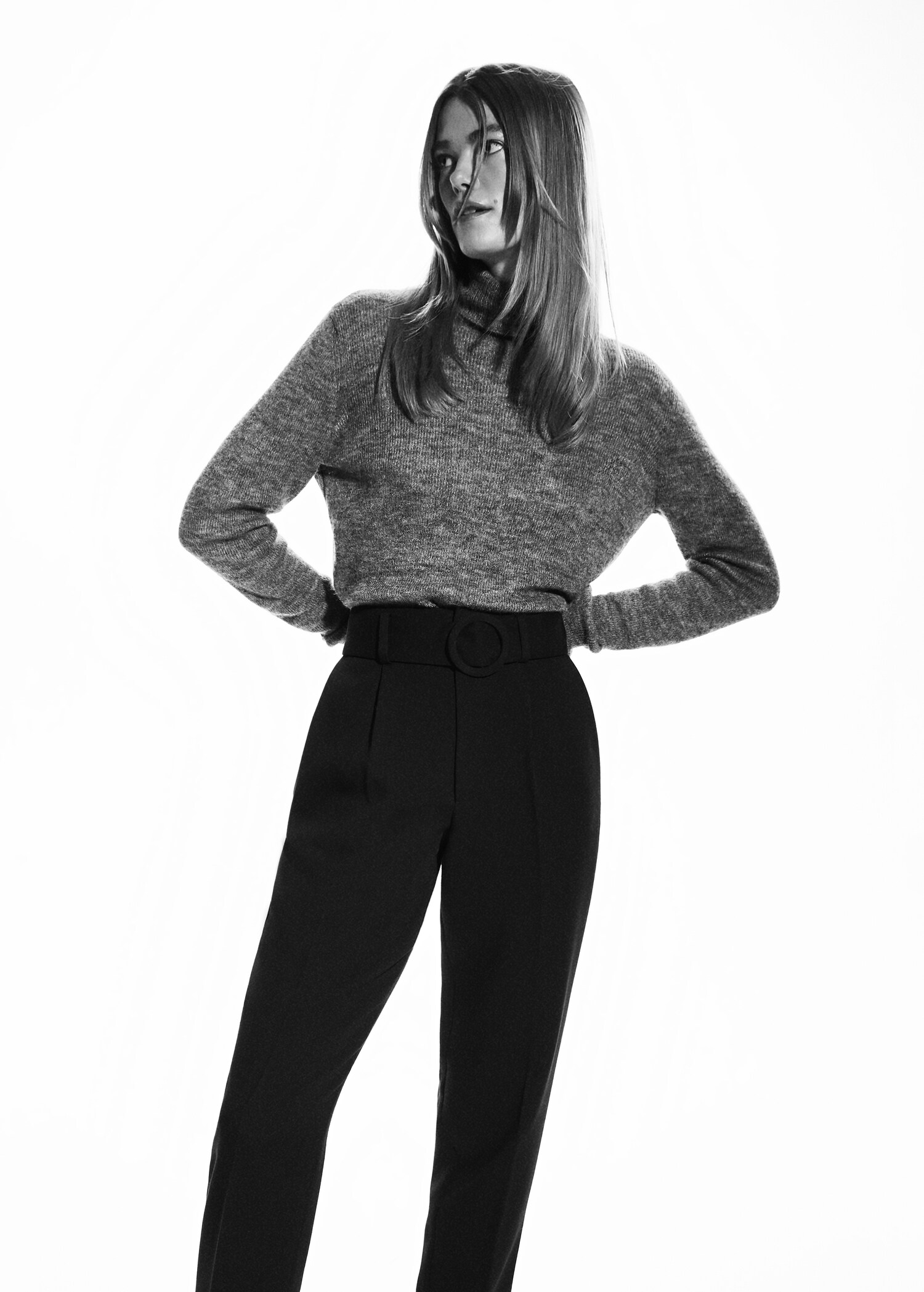 Straight-fit hlače s remenom - Detalji artikla 1