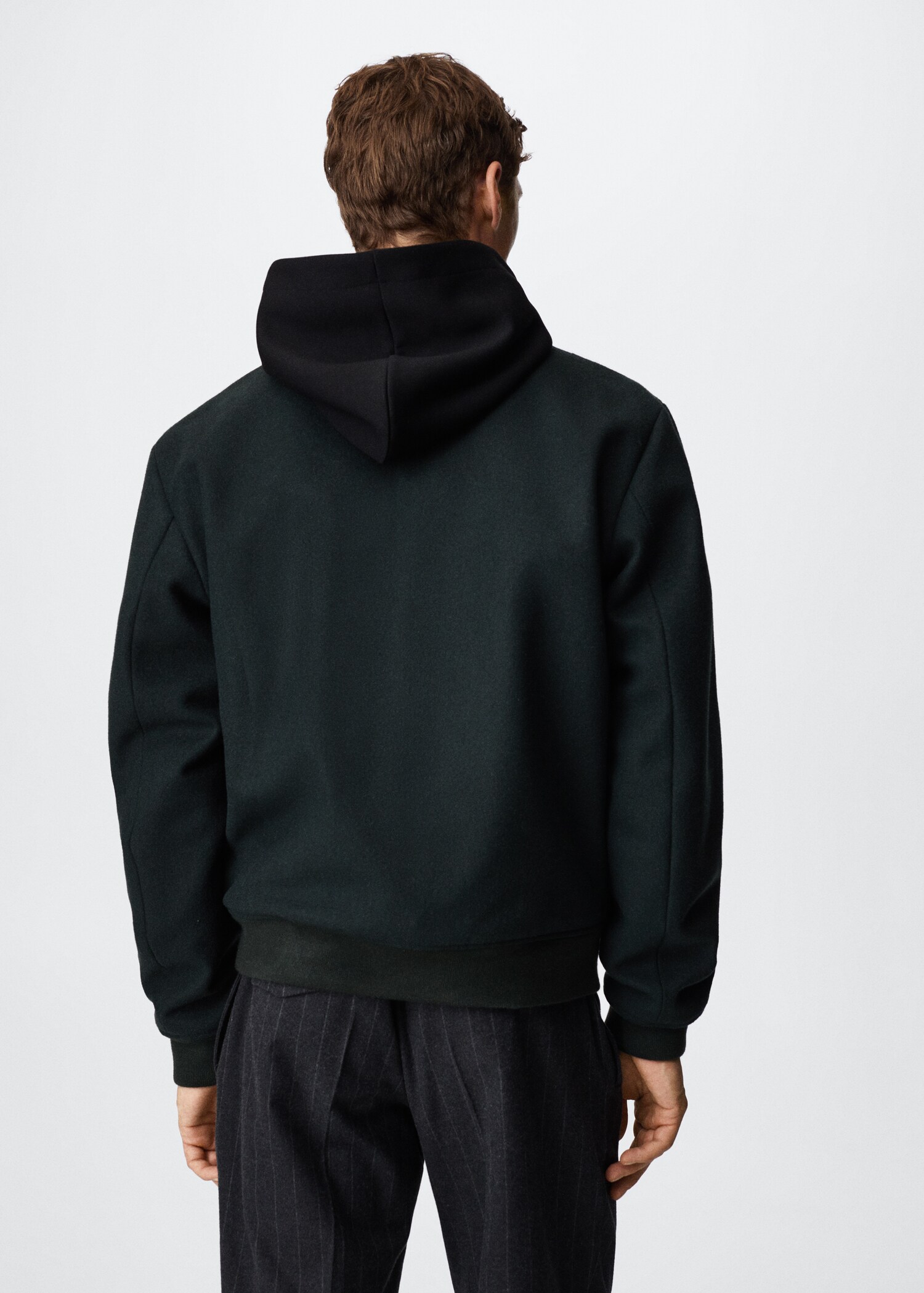 Veste bomber laine recyclée - Verso de l’article