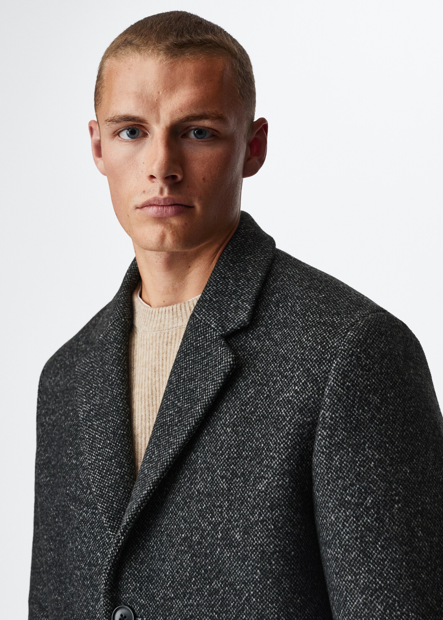 Flecked wool-blend coat - Details of the article 4