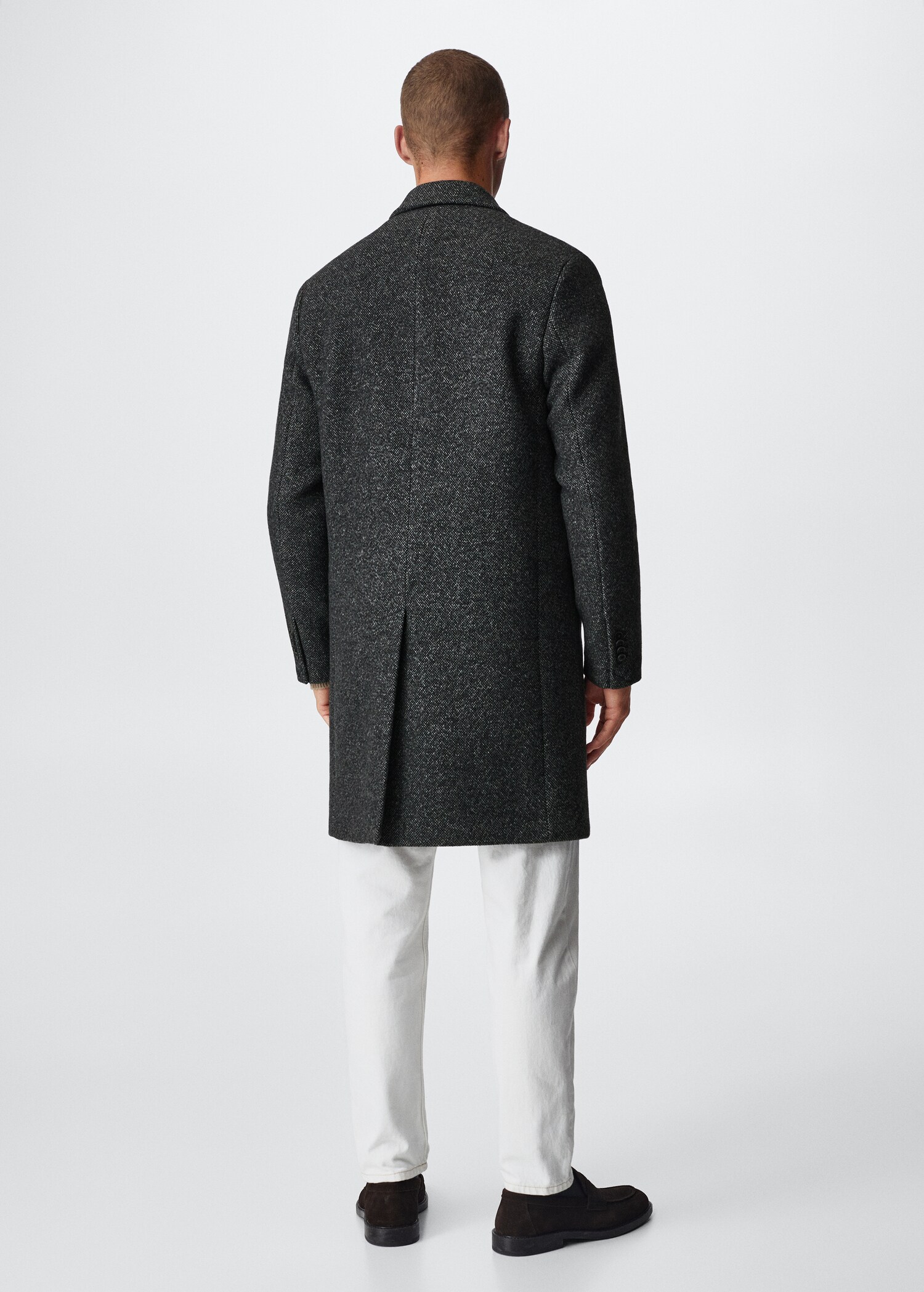 Flecked wool-blend coat - Reverse of the article