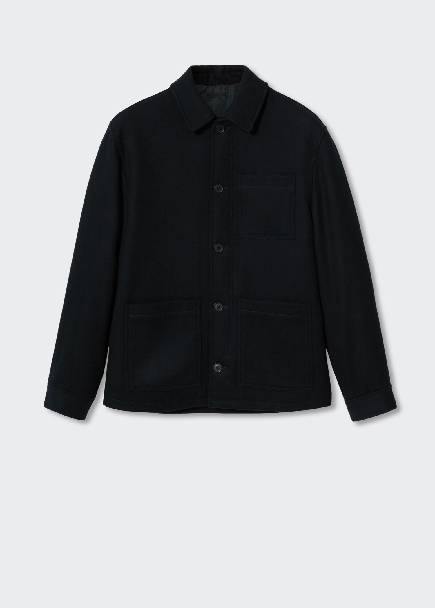 Wool-blend jacket with pockets - Article without model