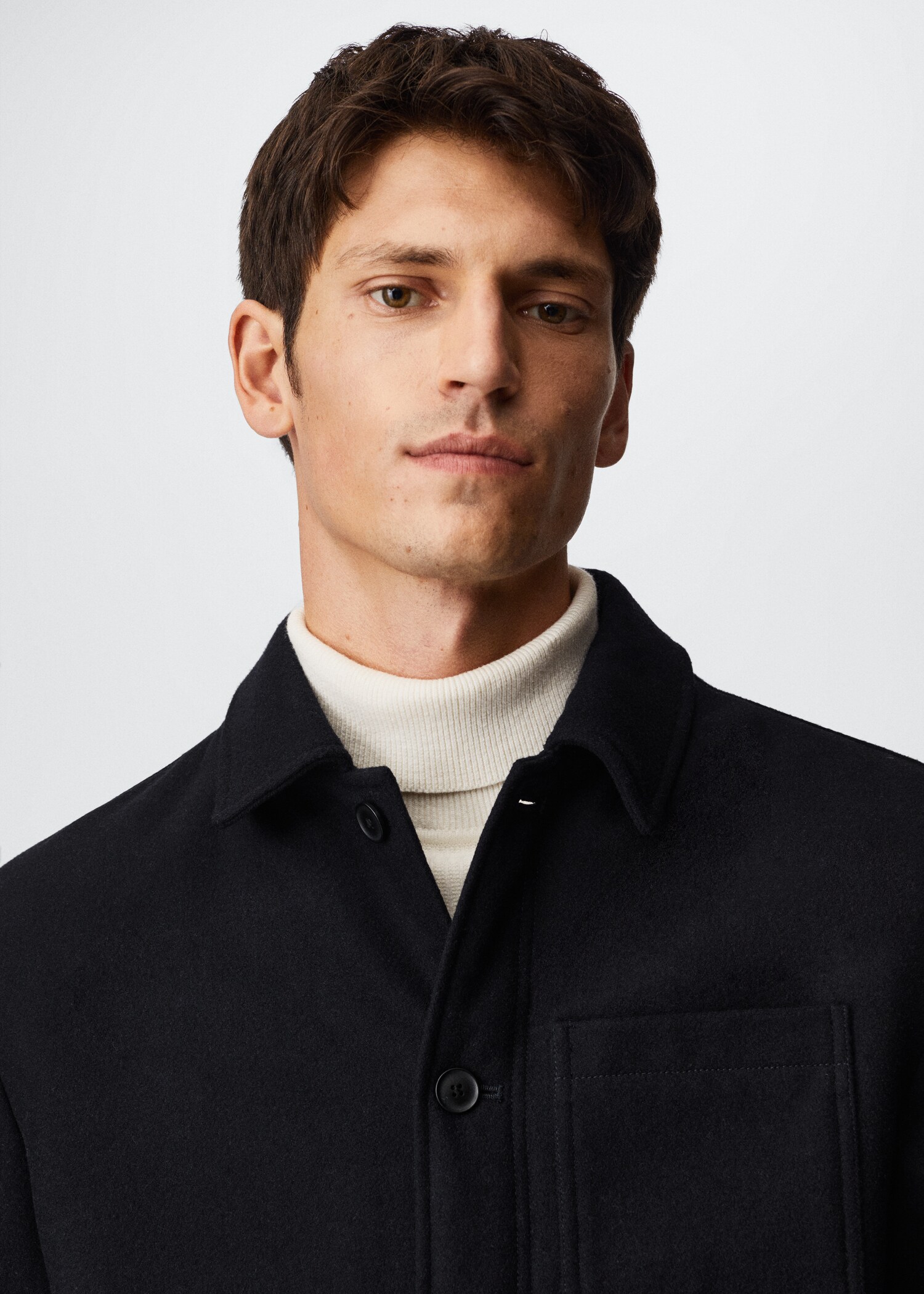 Wool-blend jacket with pockets - Details of the article 1