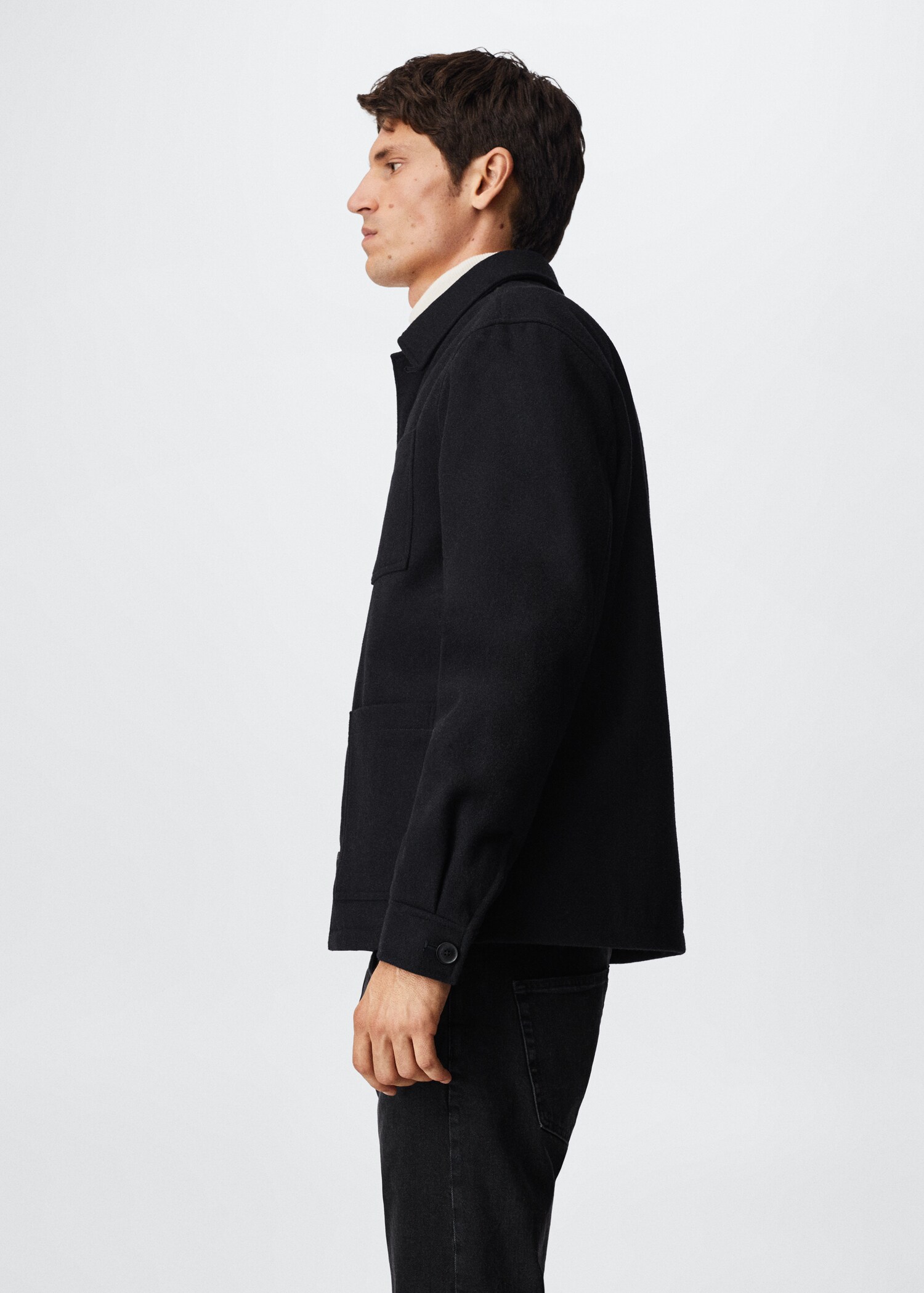 Wool-blend jacket with pockets - Details of the article 2