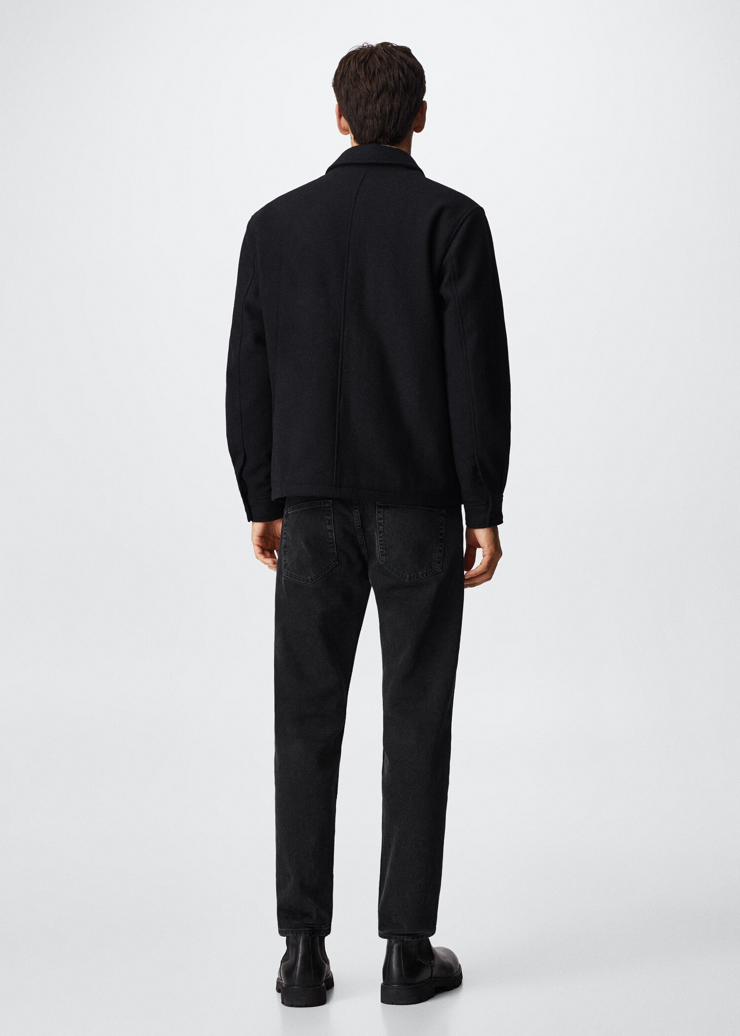 Wool-blend jacket with pockets - Reverse of the article