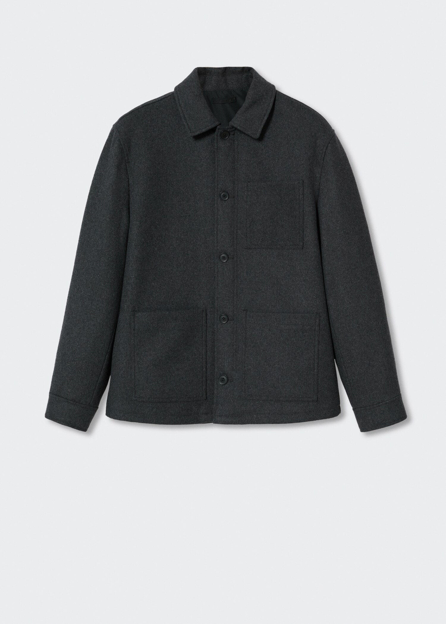 Wool-blend jacket with pockets - Article without model