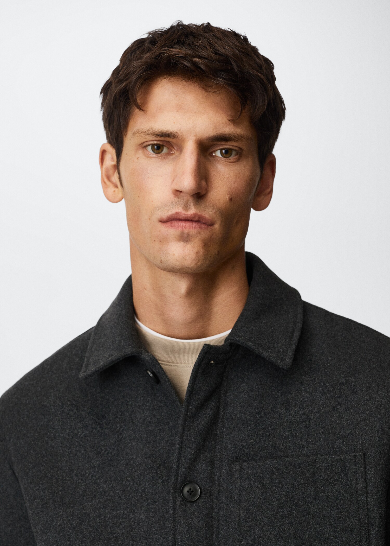 Wool-blend jacket with pockets - Details of the article 1