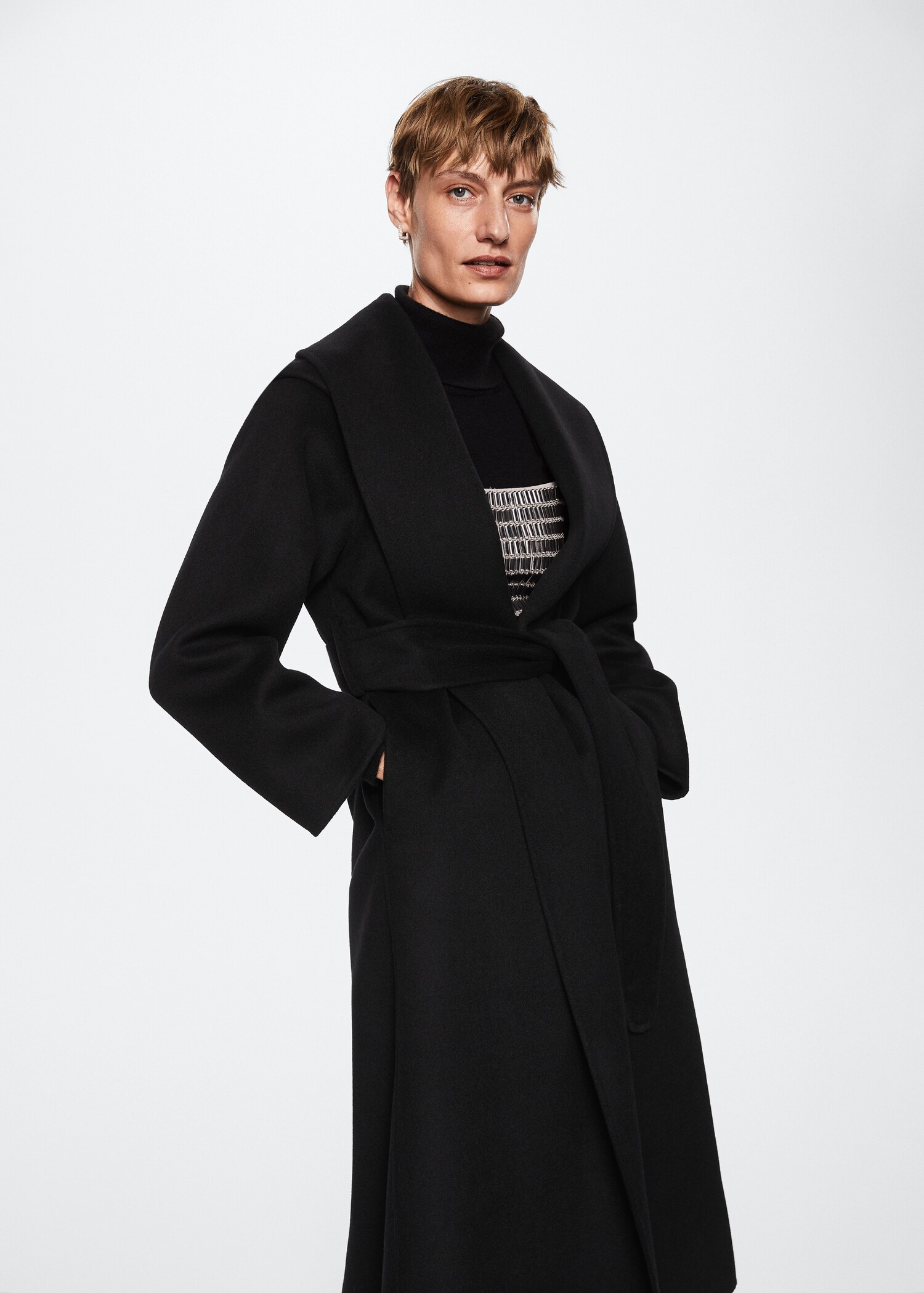 Handmade robe wool cat - Medium plane