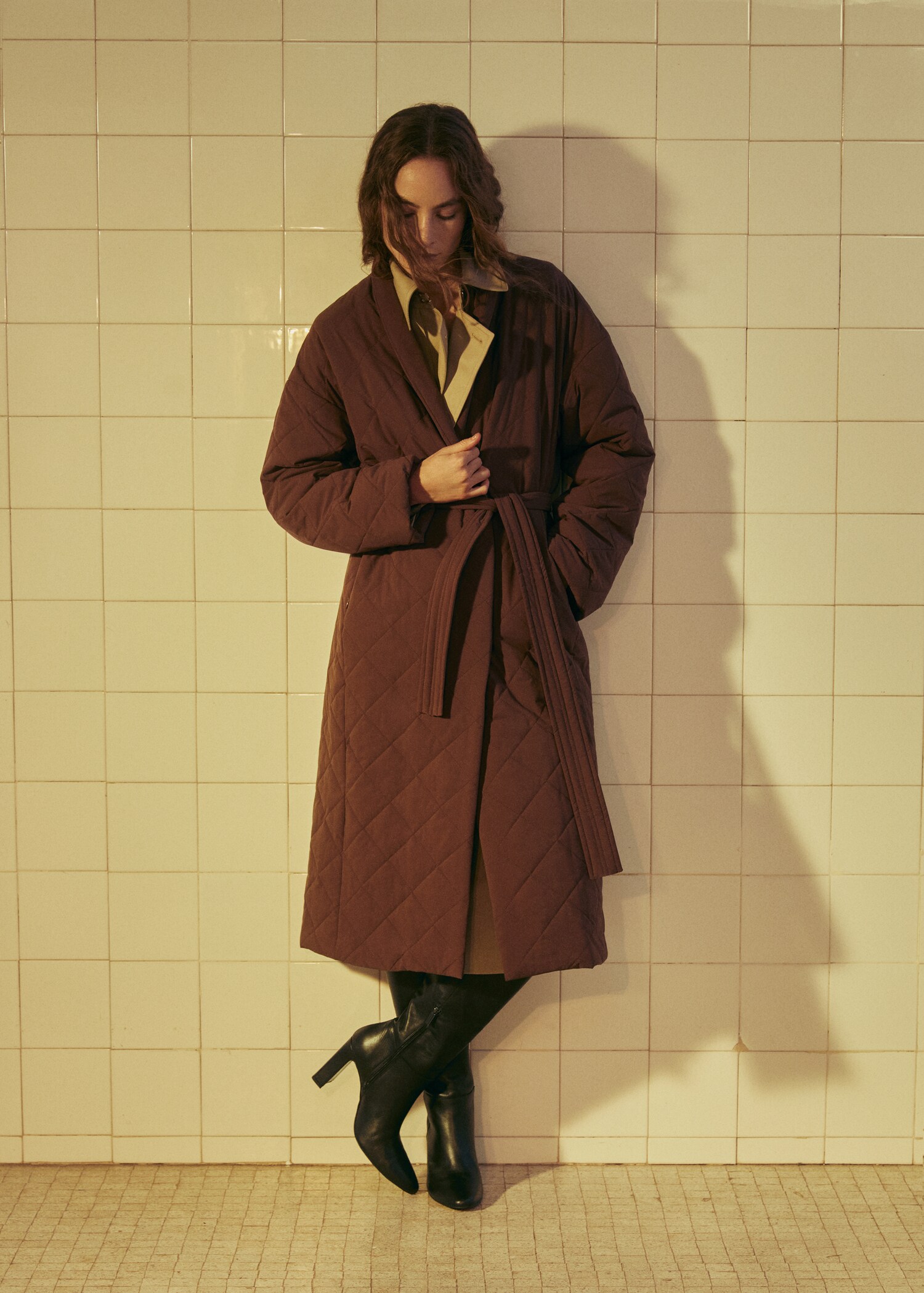 Oversize quilted coat - Details of the article 7