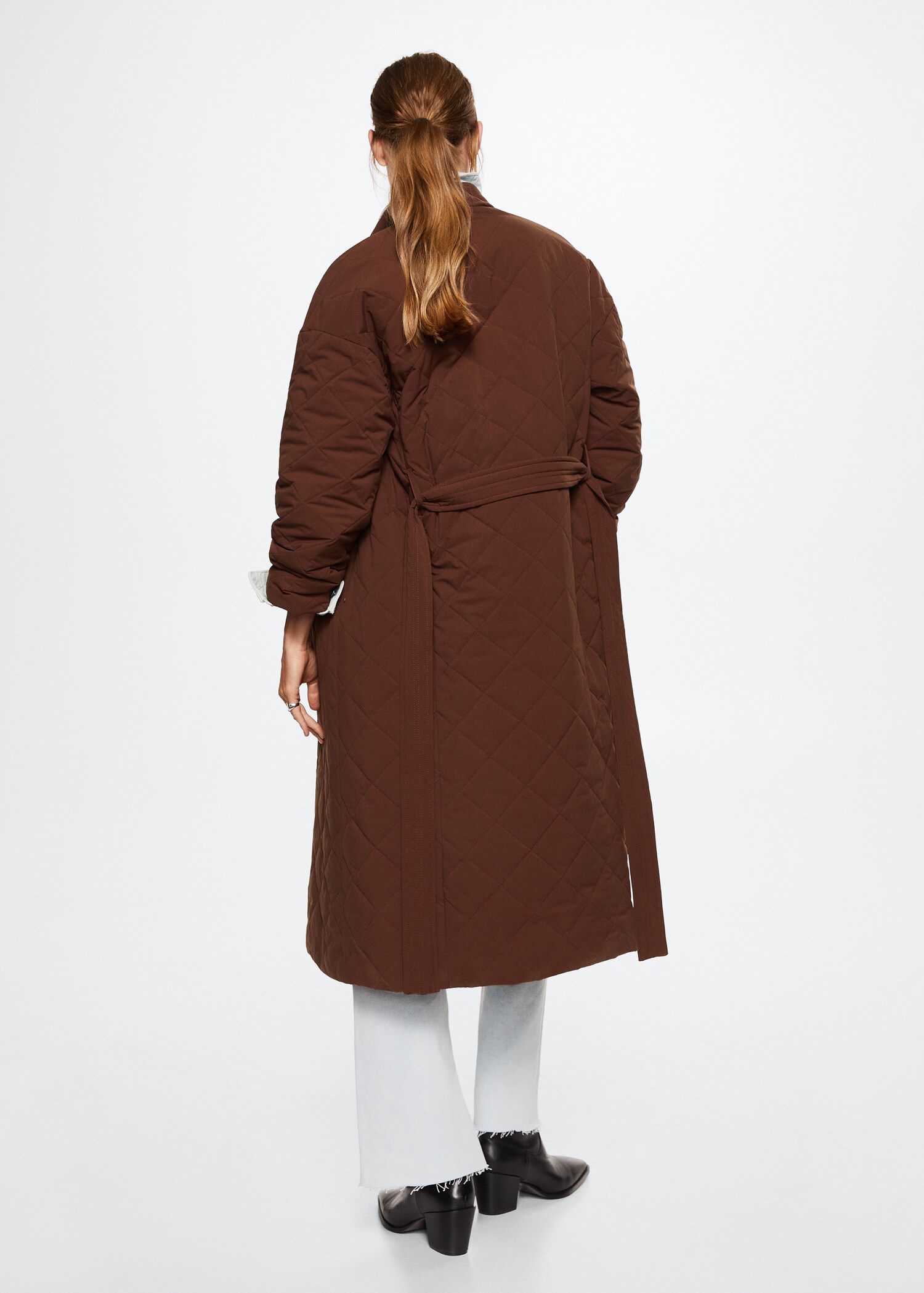 Oversize quilted coat - Reverse of the article
