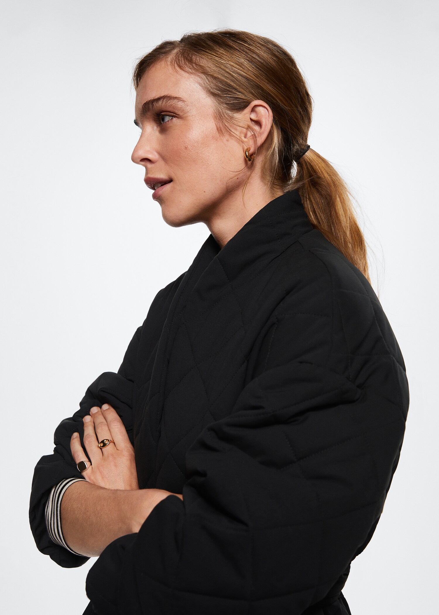 Oversize quilted coat - Details of the article 1