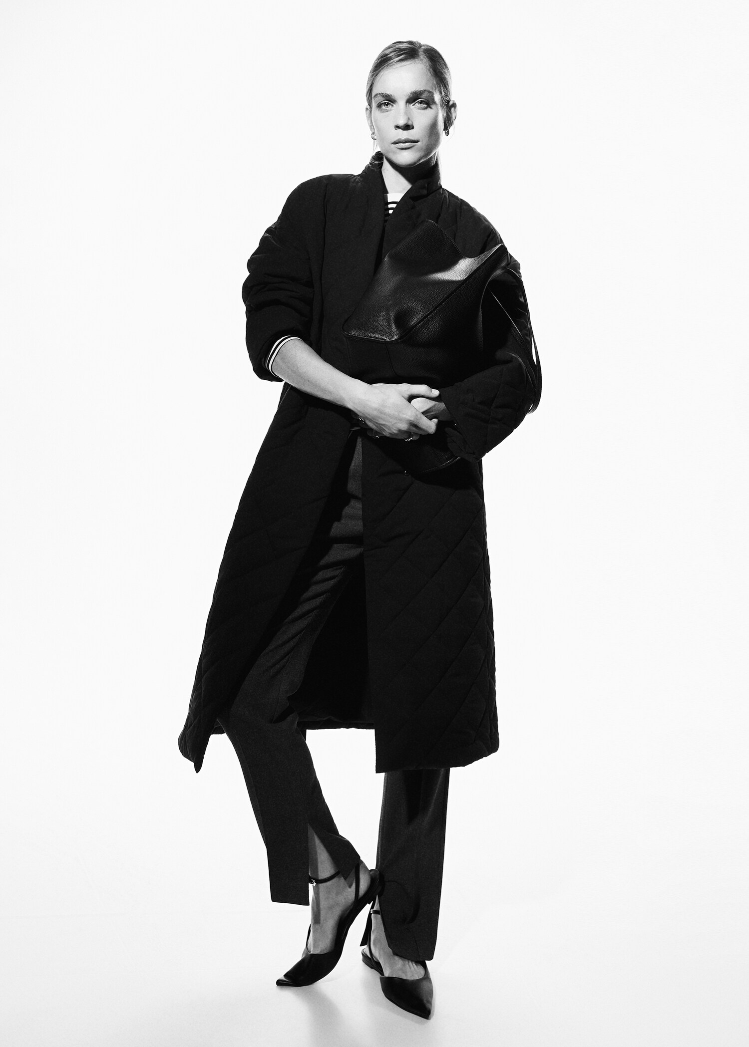 Oversize quilted coat - Details of the article 2
