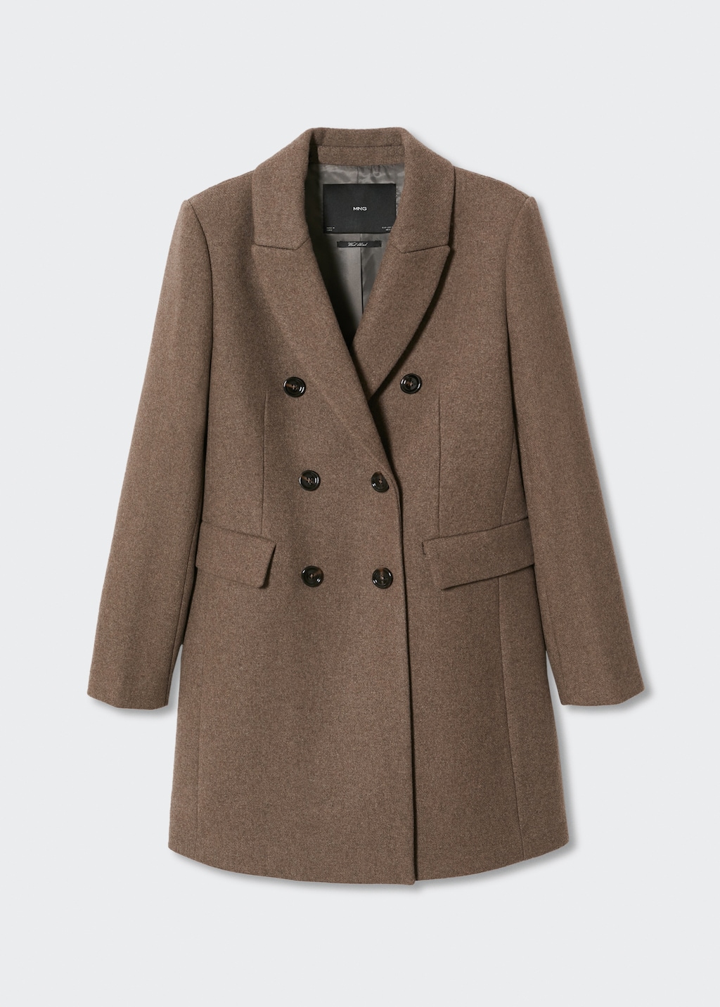 Manteau croise laine