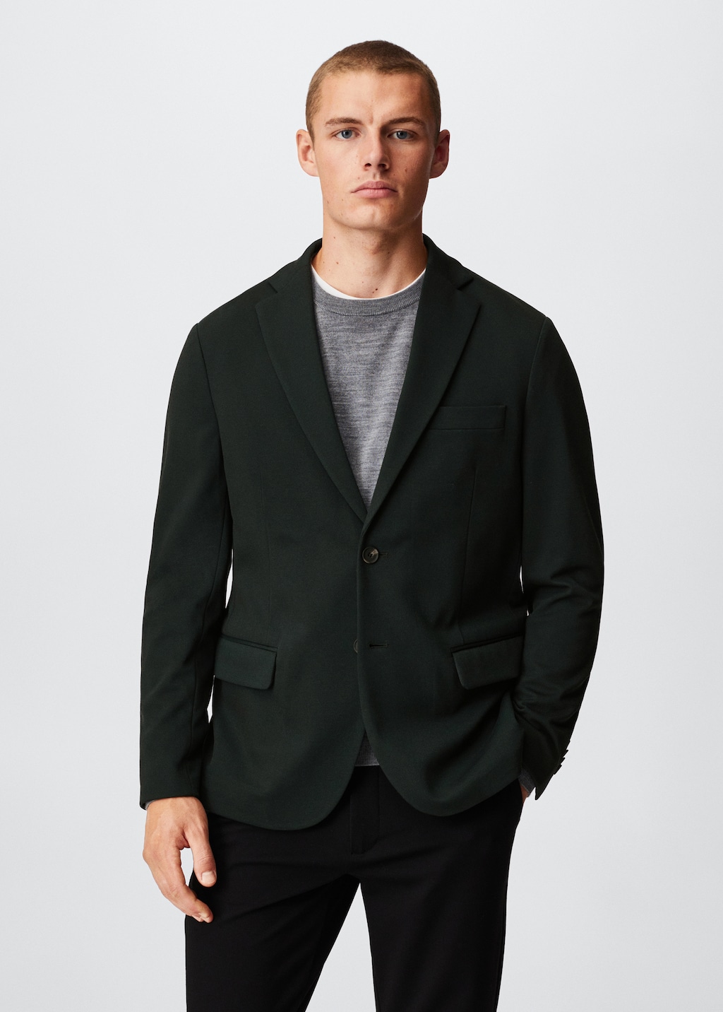Structured cotton blazer