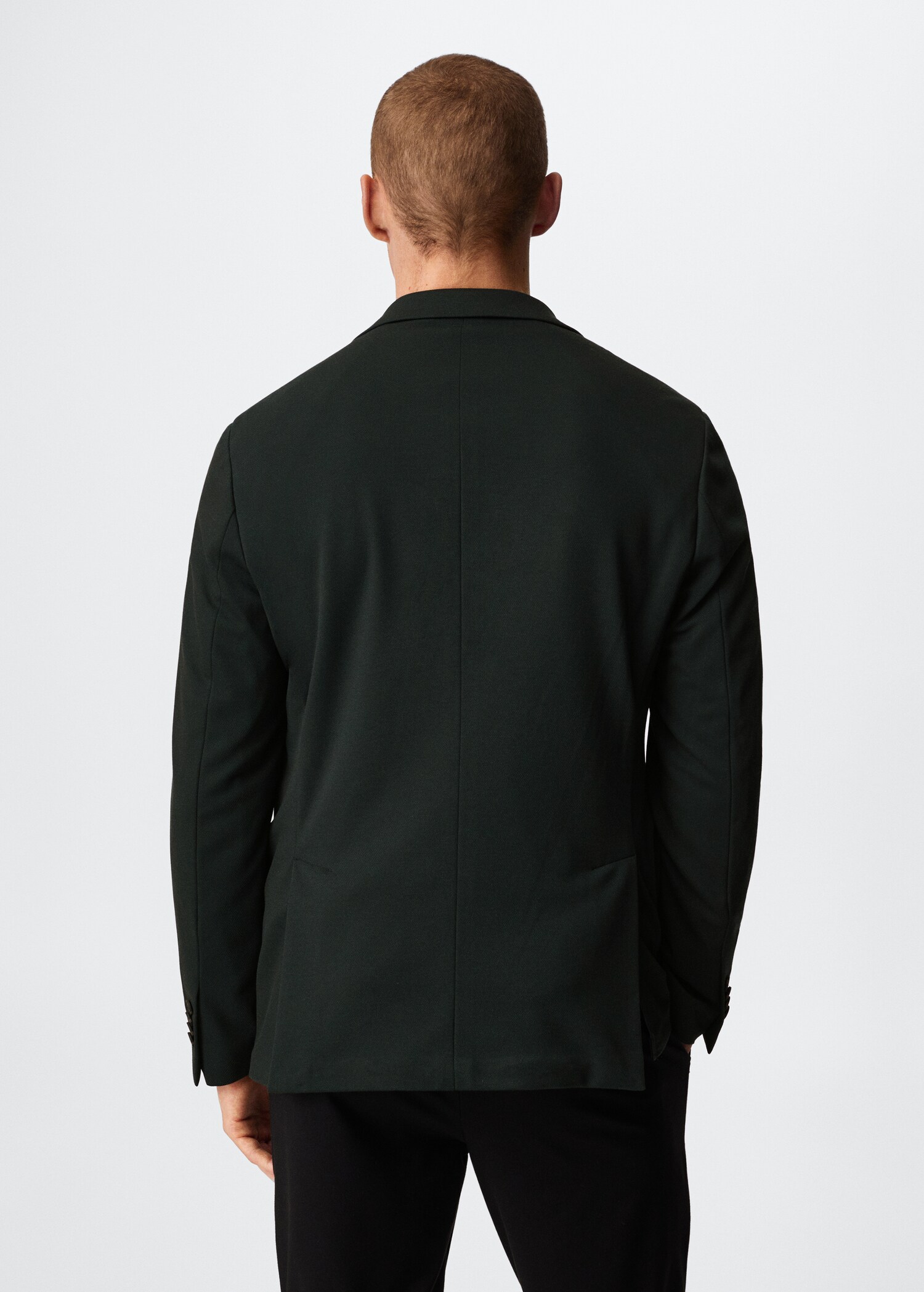 Structured cotton blazer - Reverse of the article