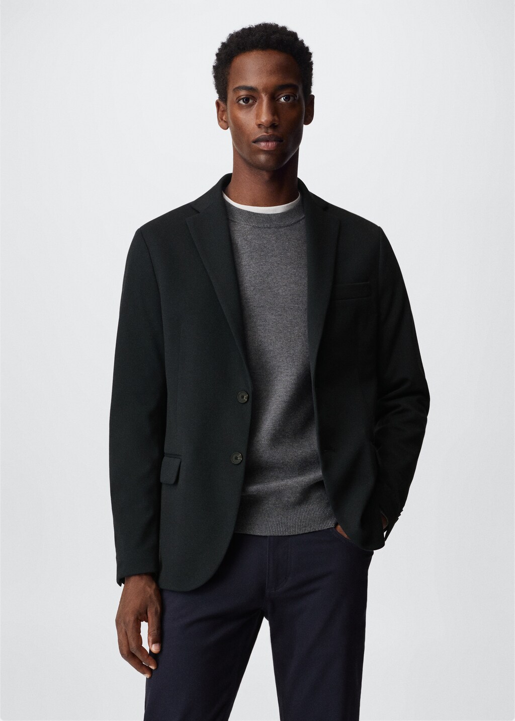 Structured cotton blazer