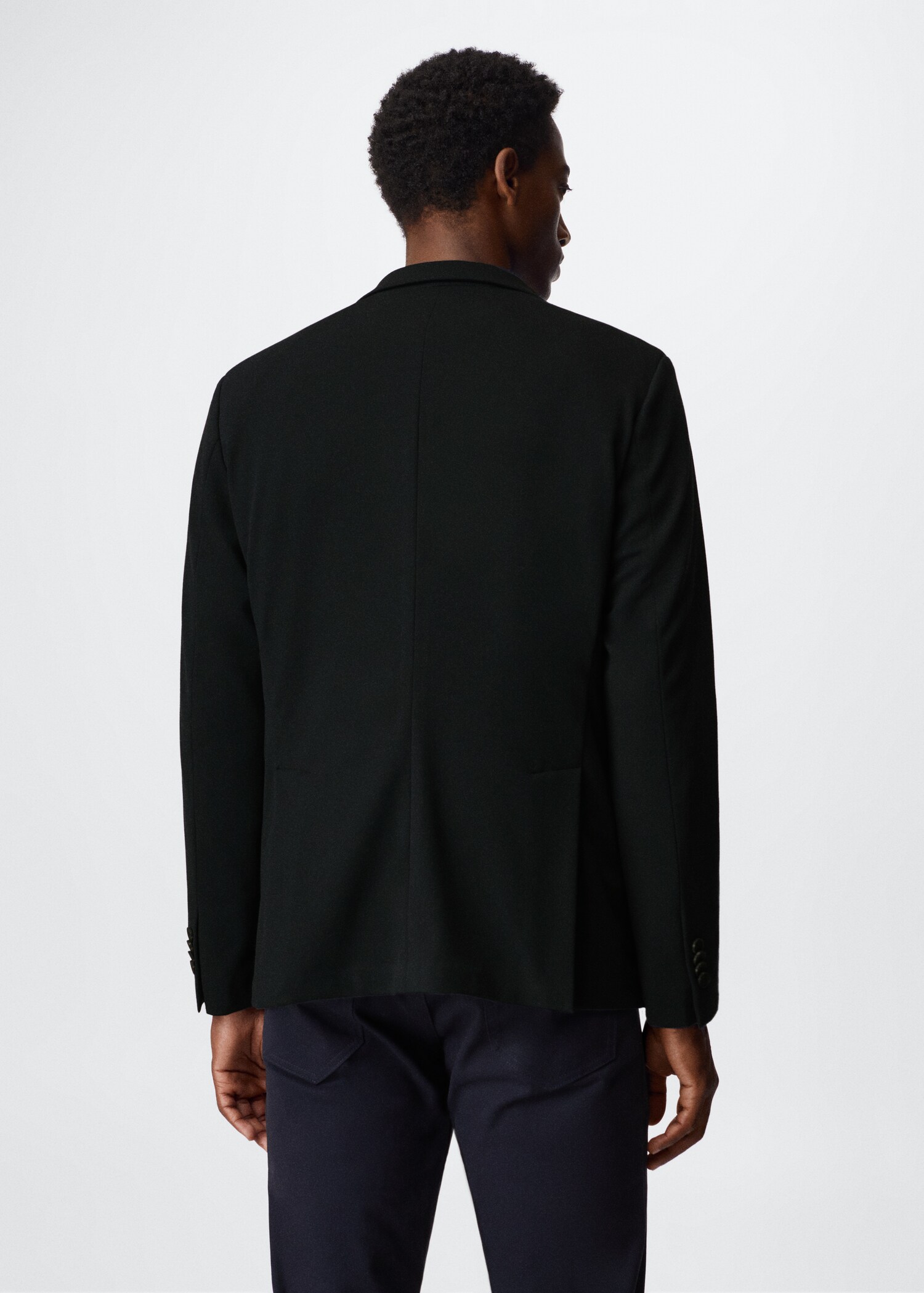 Structured cotton blazer - Reverse of the article