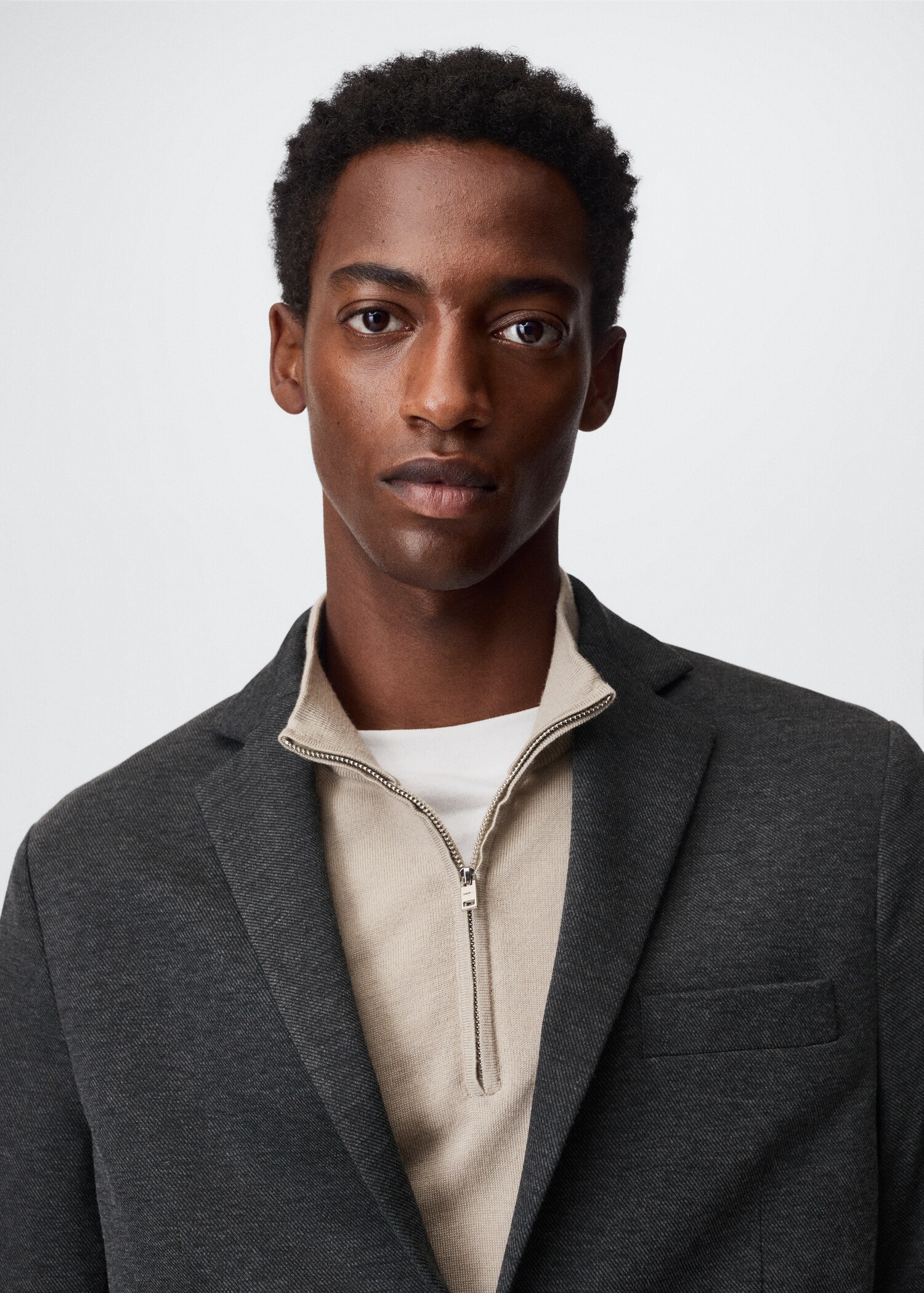 Structured cotton blazer - Details of the article 1