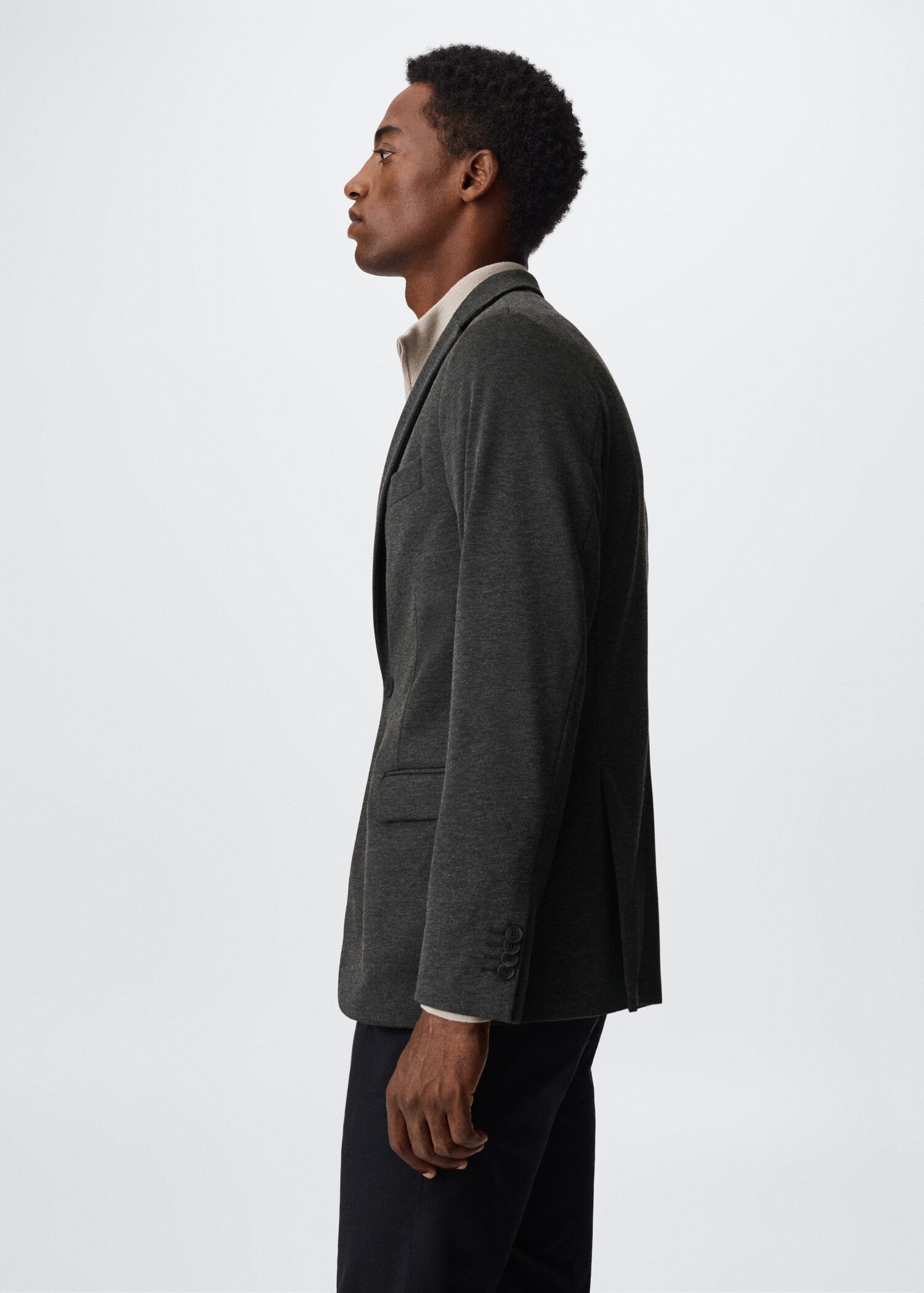Structured cotton blazer - Details of the article 2