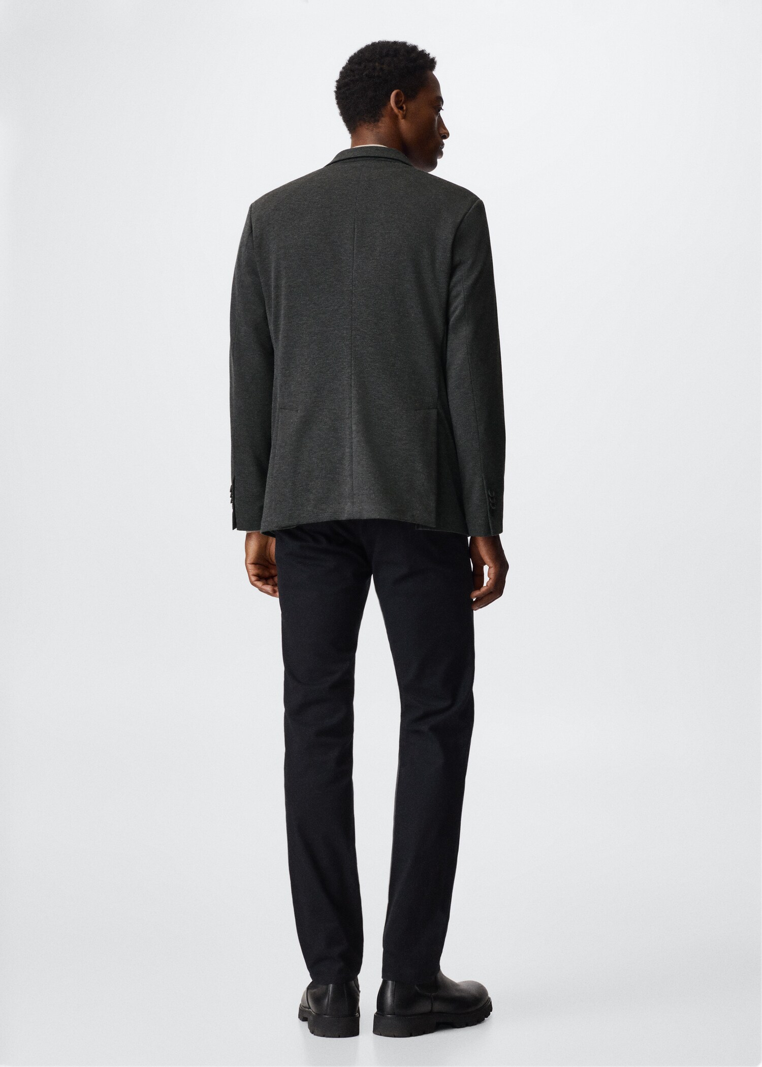 Structured cotton blazer - Reverse of the article
