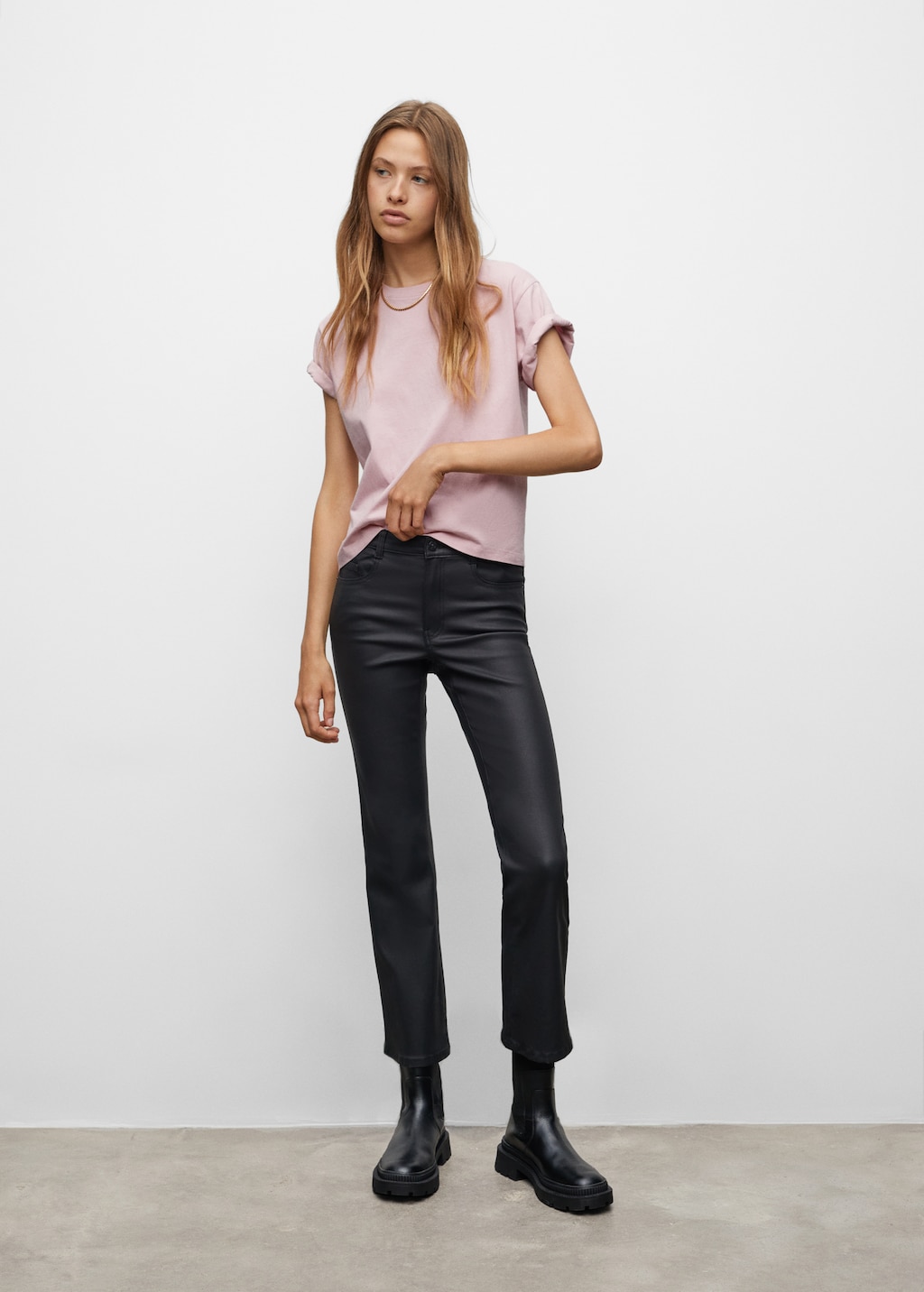 Pantalon encerado mango best sale