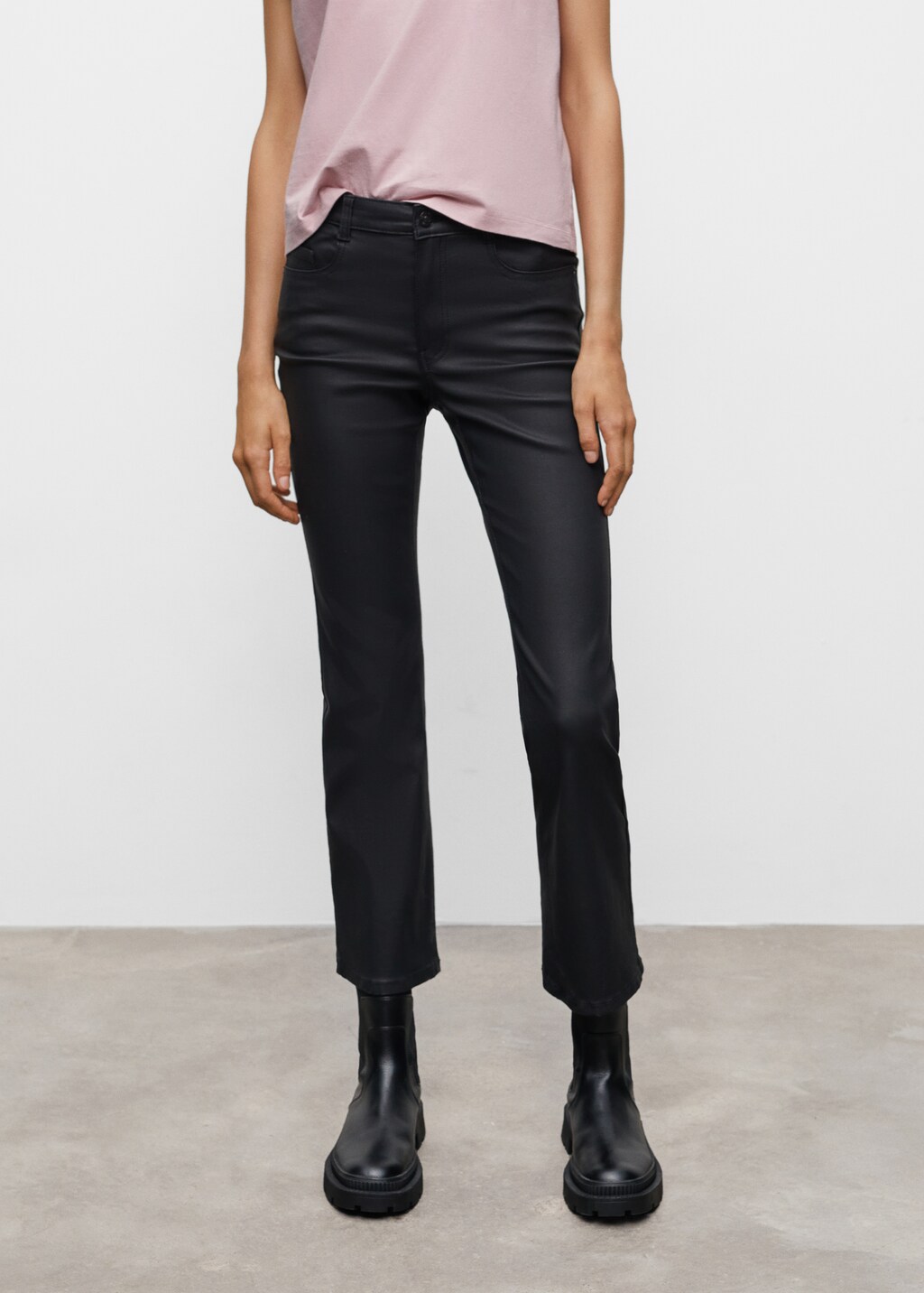 Pantalon skinny encerado