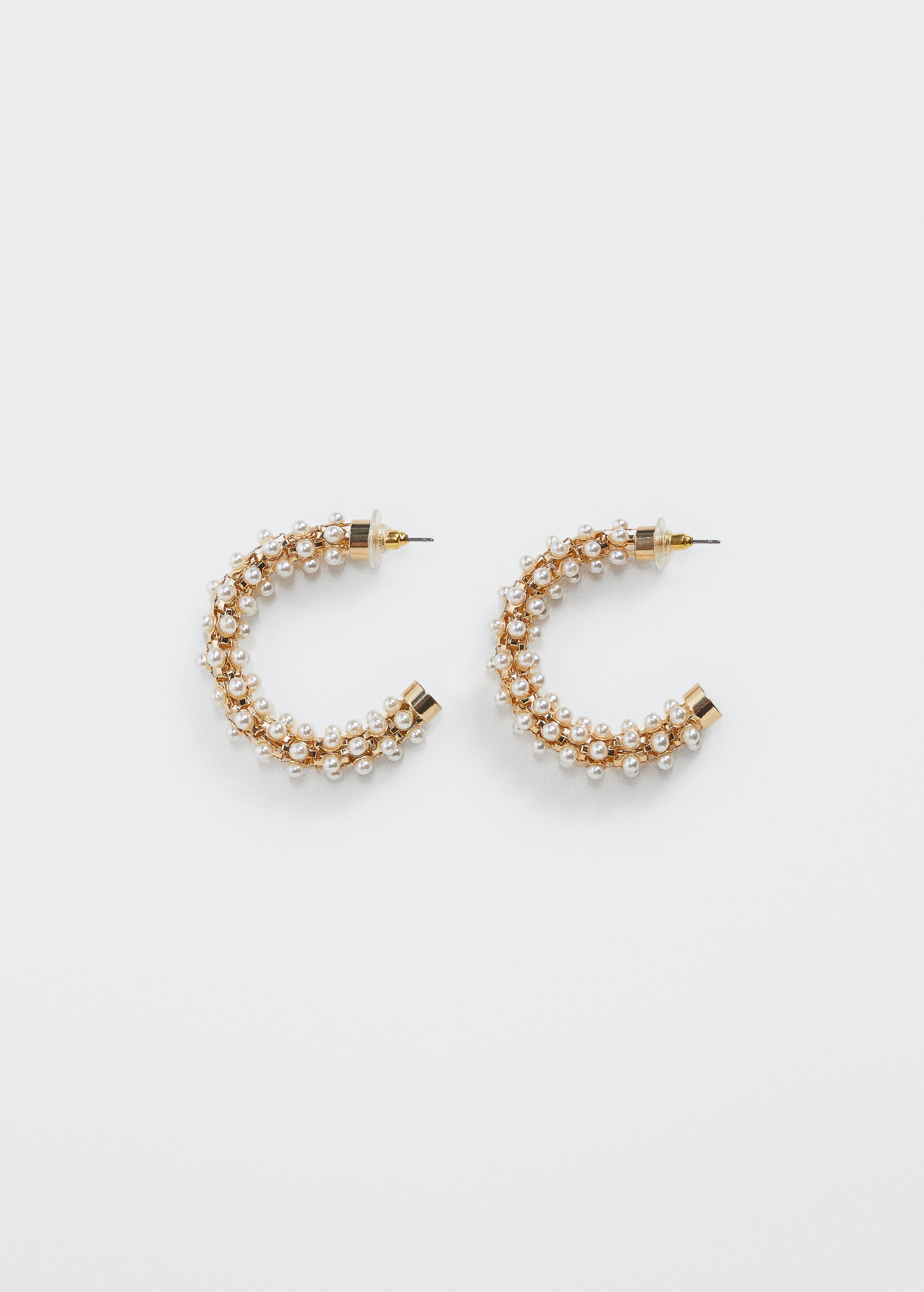 Pearl hoops earrings - Article without model