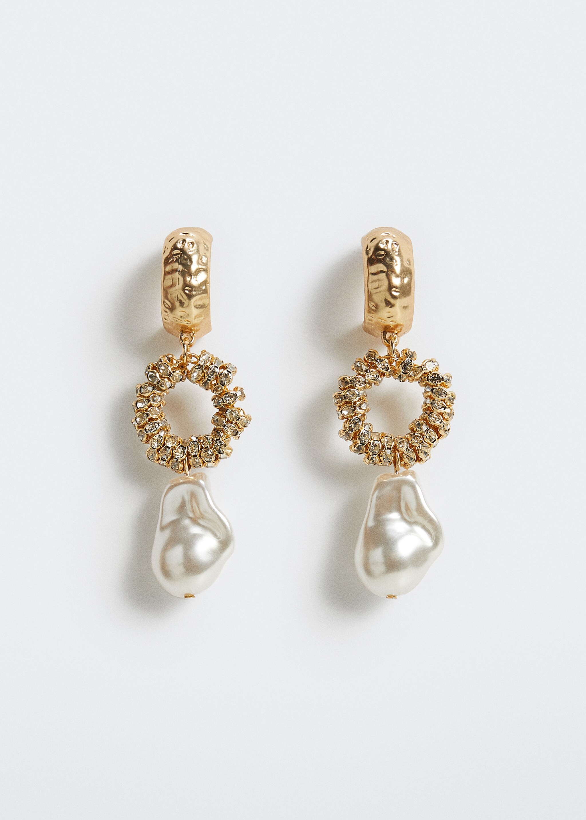 Pearl-effect crystal earrings - Article without model