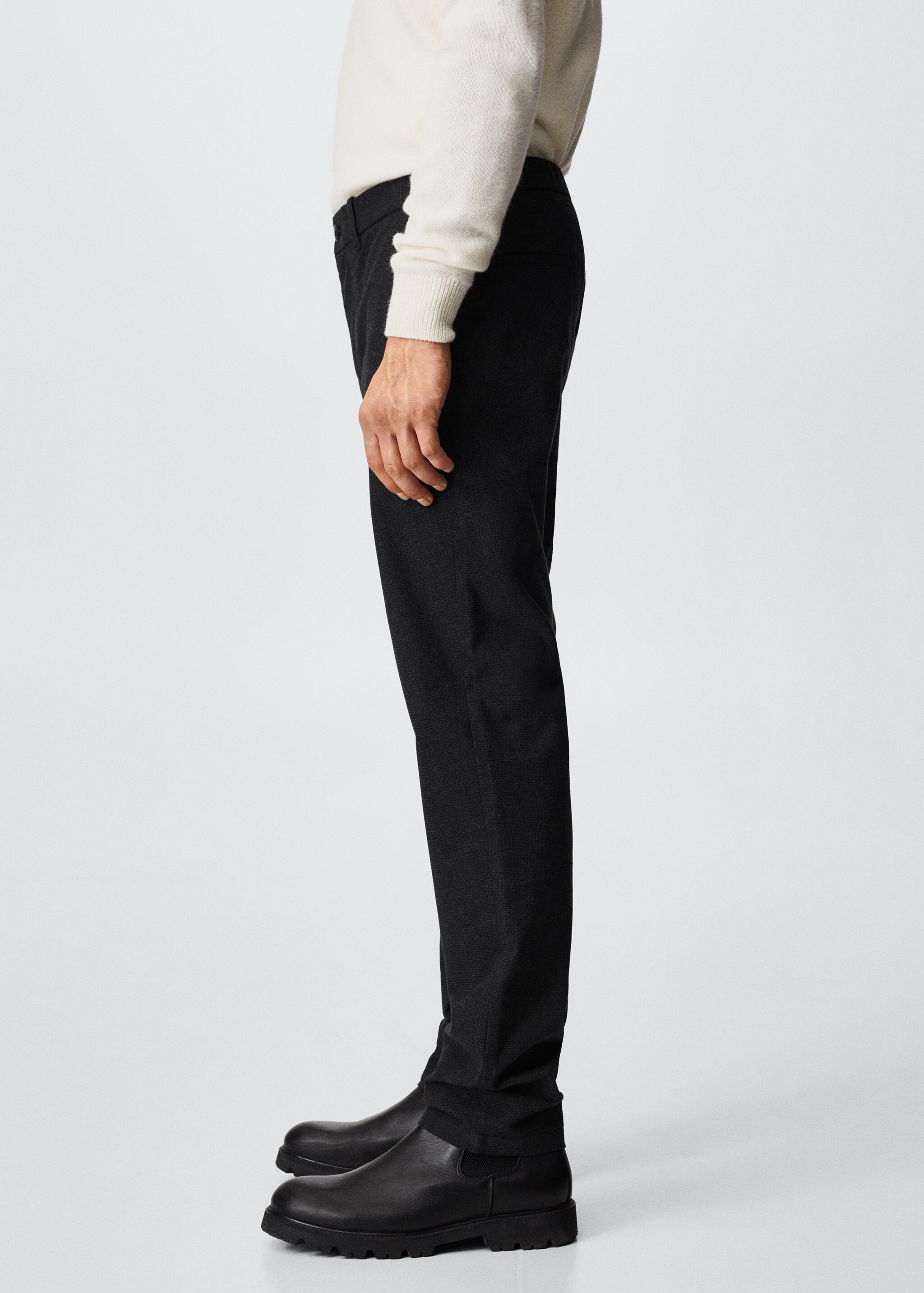 Slim-fit cotton trousers - Details of the article 2