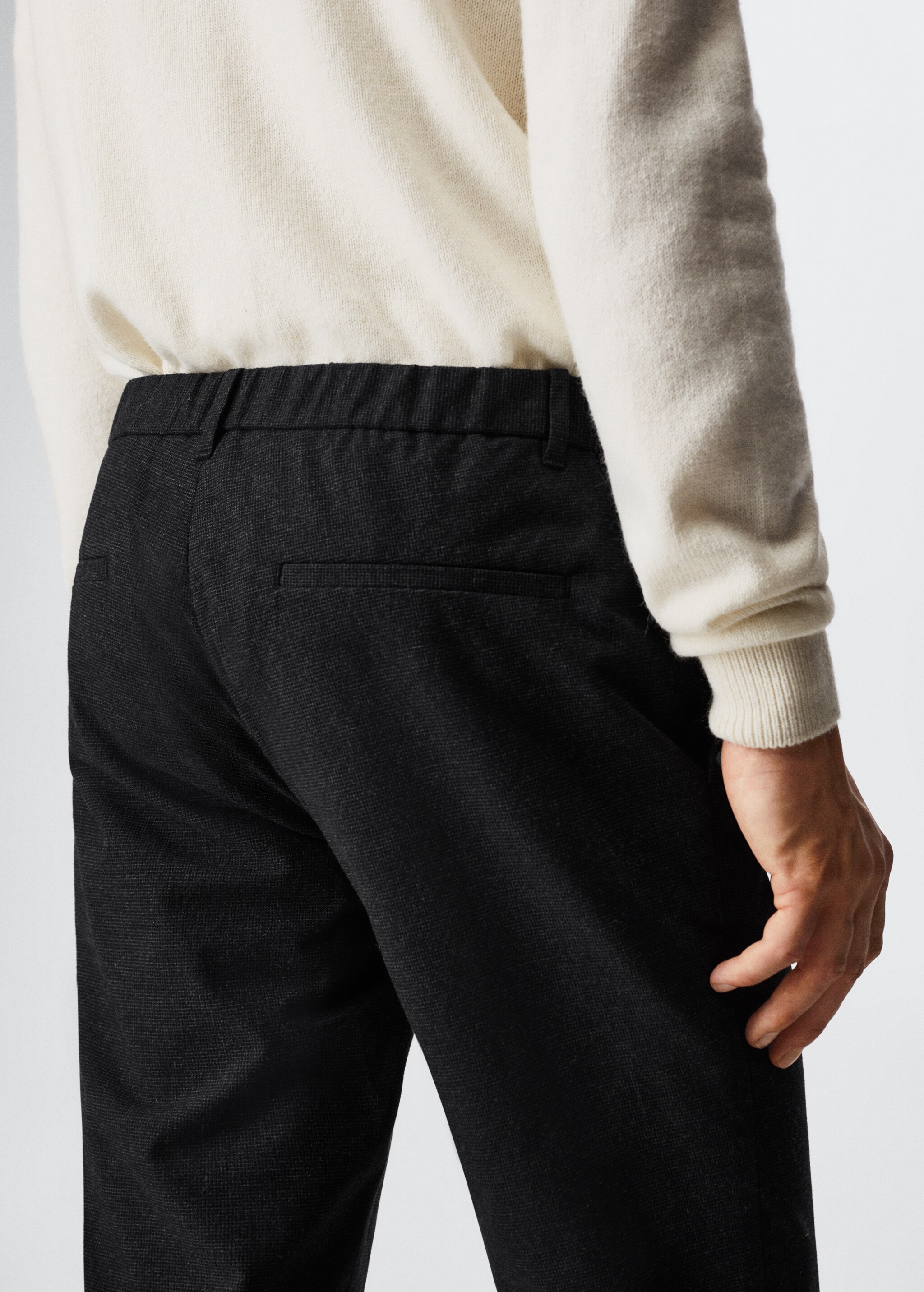 Slim-fit cotton trousers - Details of the article 3