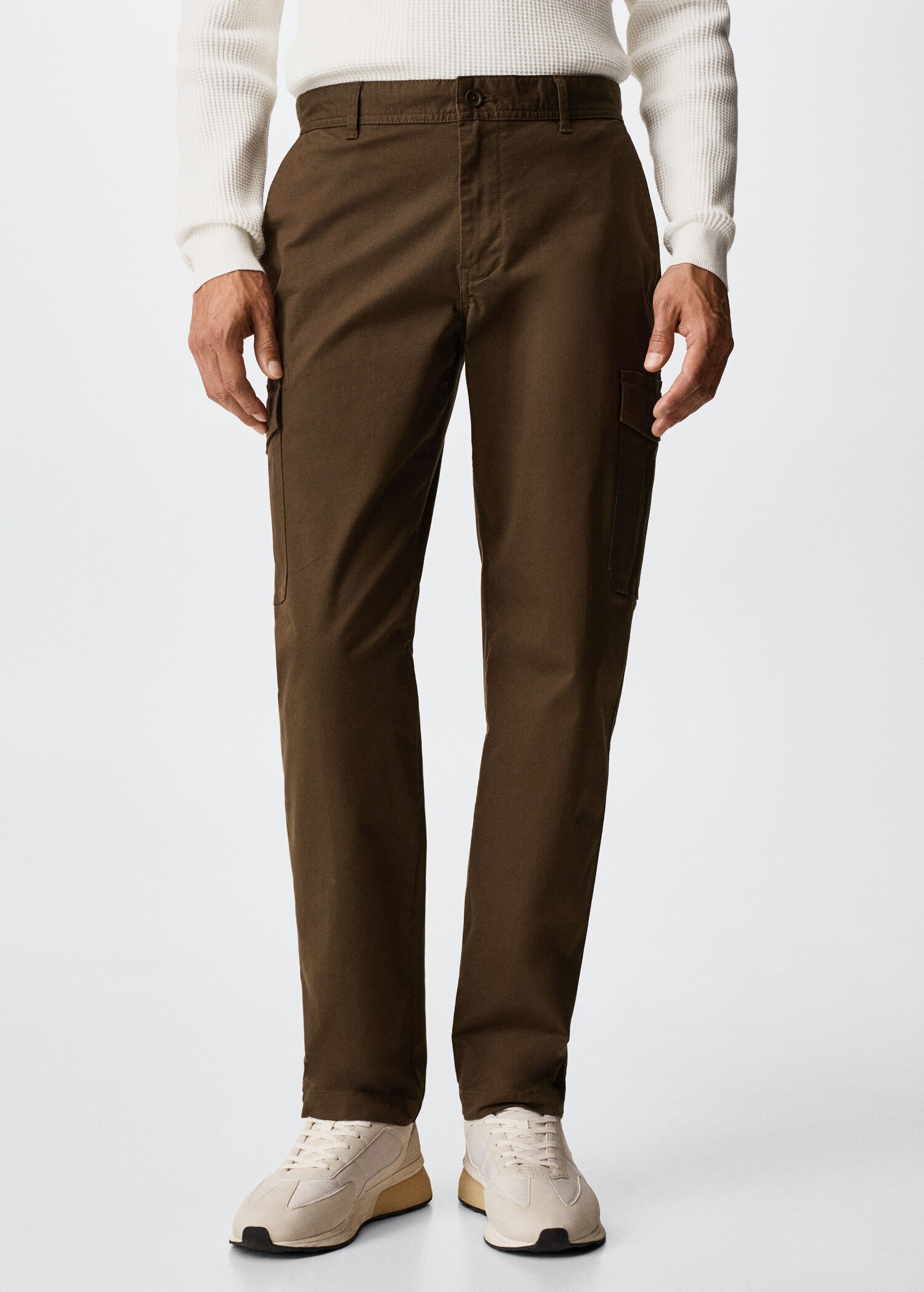 Cotton cargo trousers - Medium plane