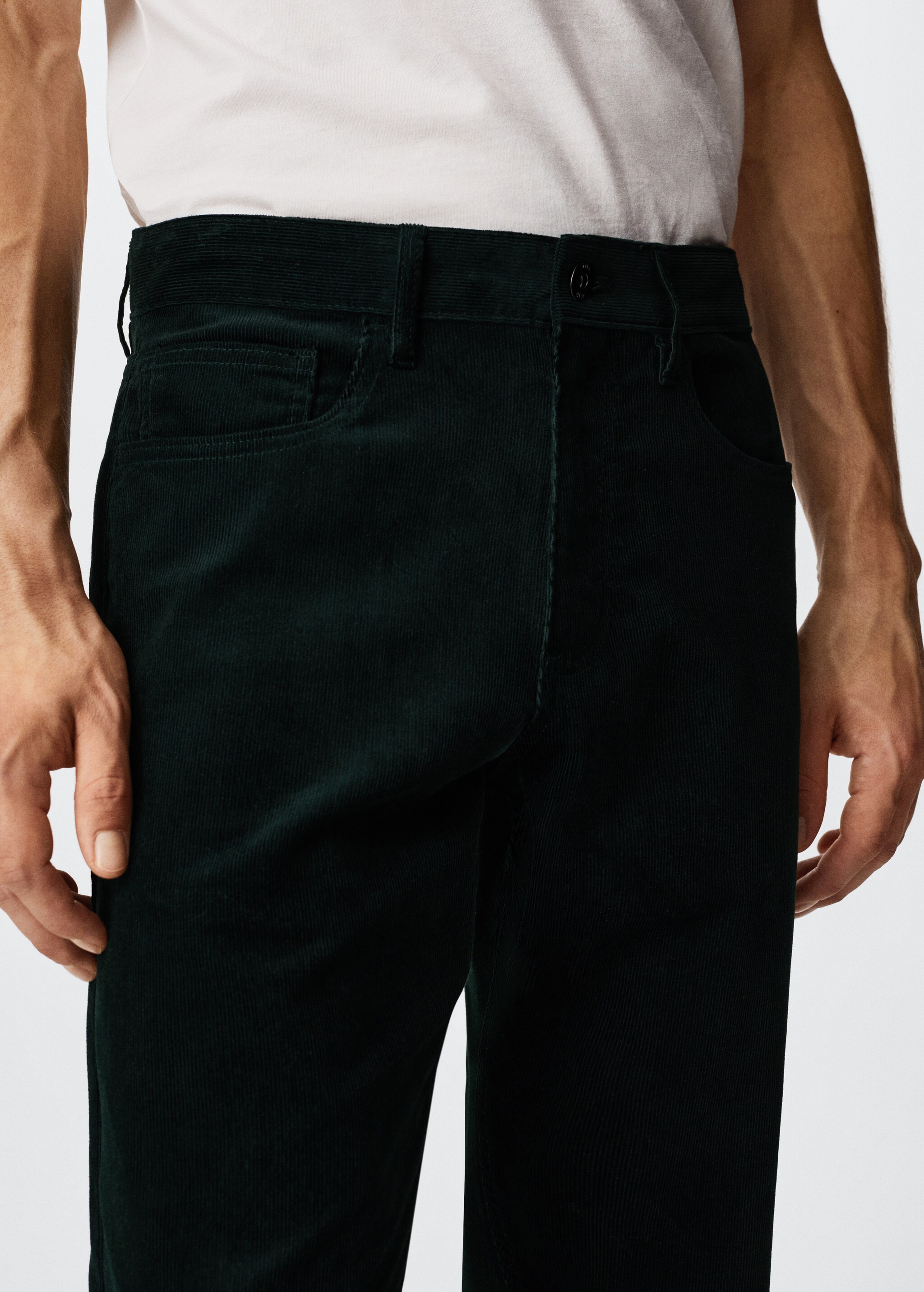 Tapered-fit corduroy trousers - Details of the article 1