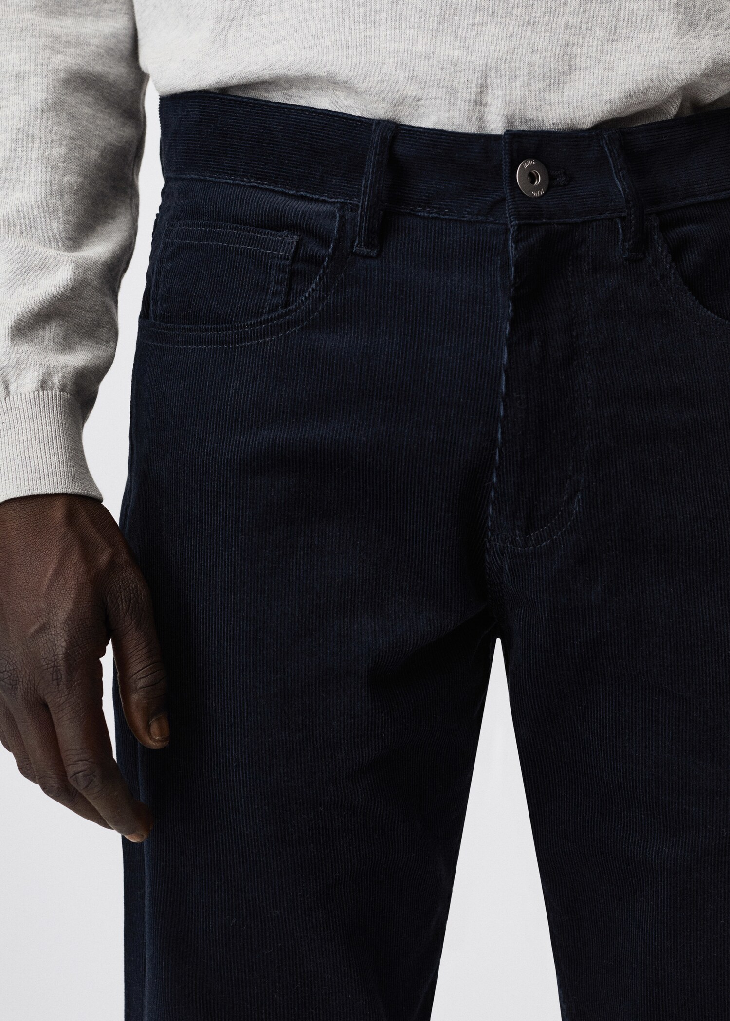 Tapered-fit corduroy trousers - Details of the article 1