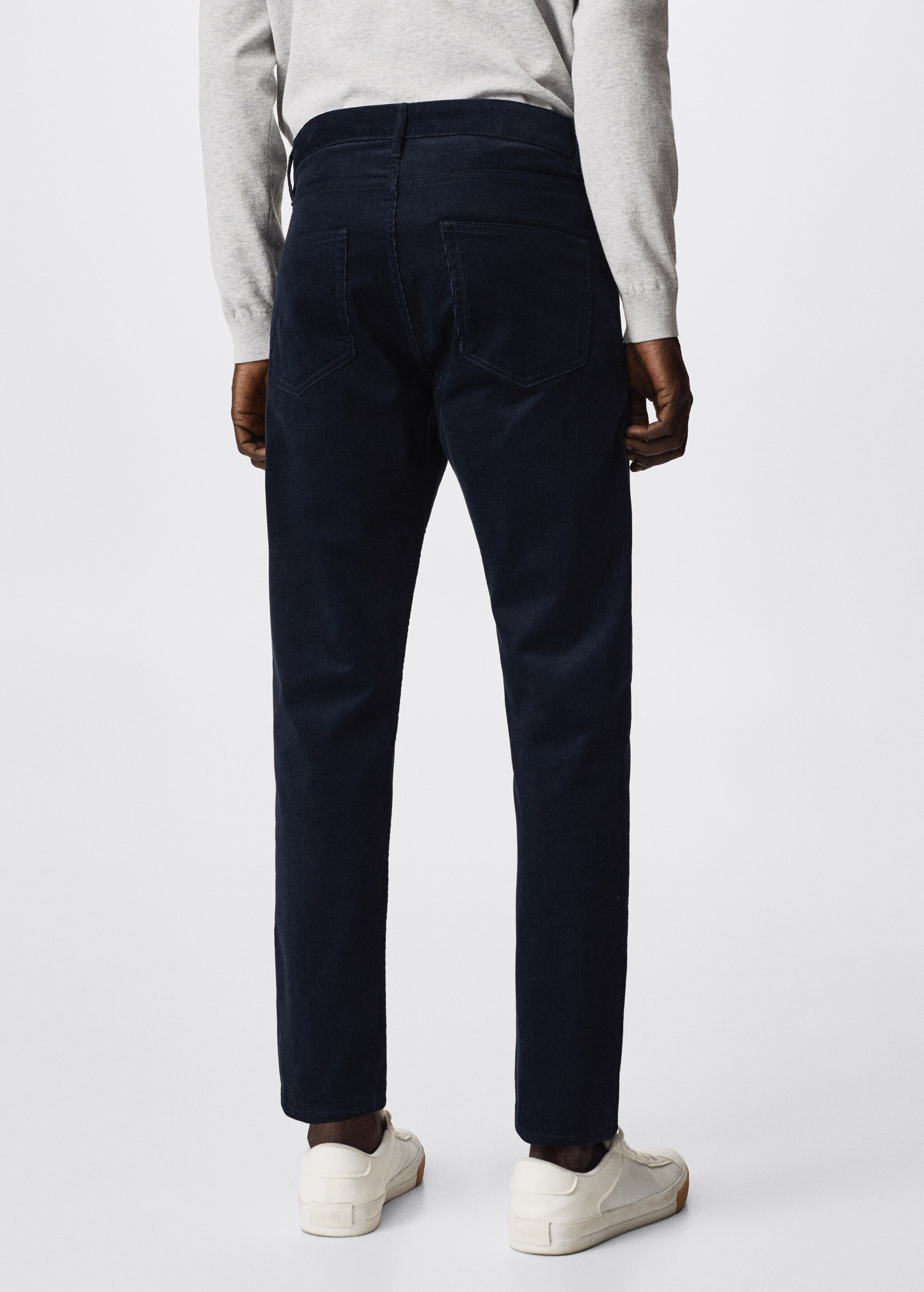 Tapered-fit corduroy trousers - Reverse of the article