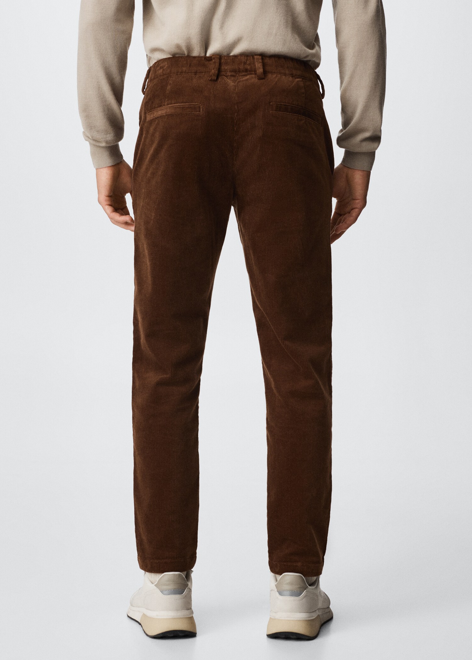 Tapered cropped corduroy trousers - Reverse of the article