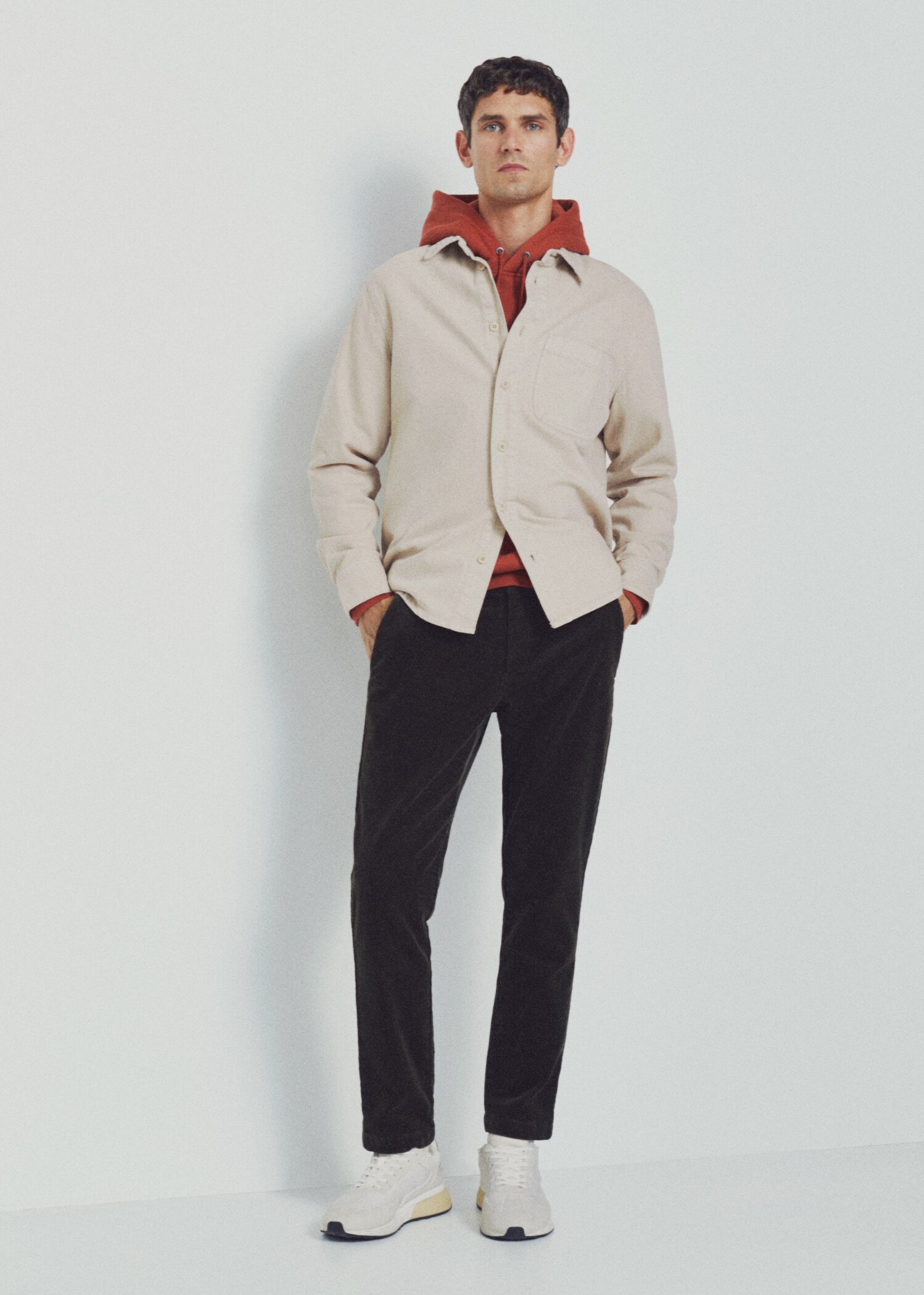 Tapered cropped corduroy trousers - Details of the article 5